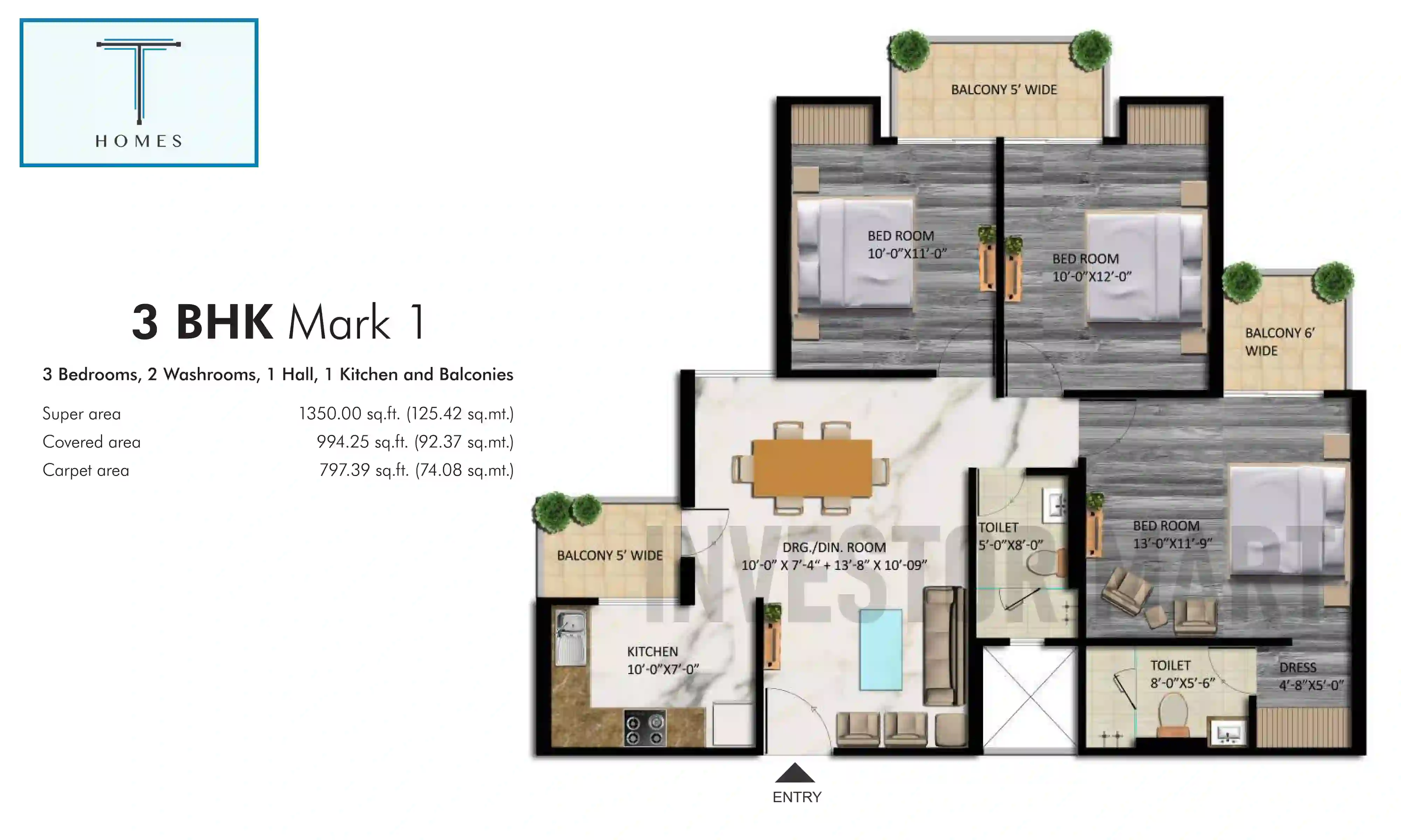 1350 Sqft