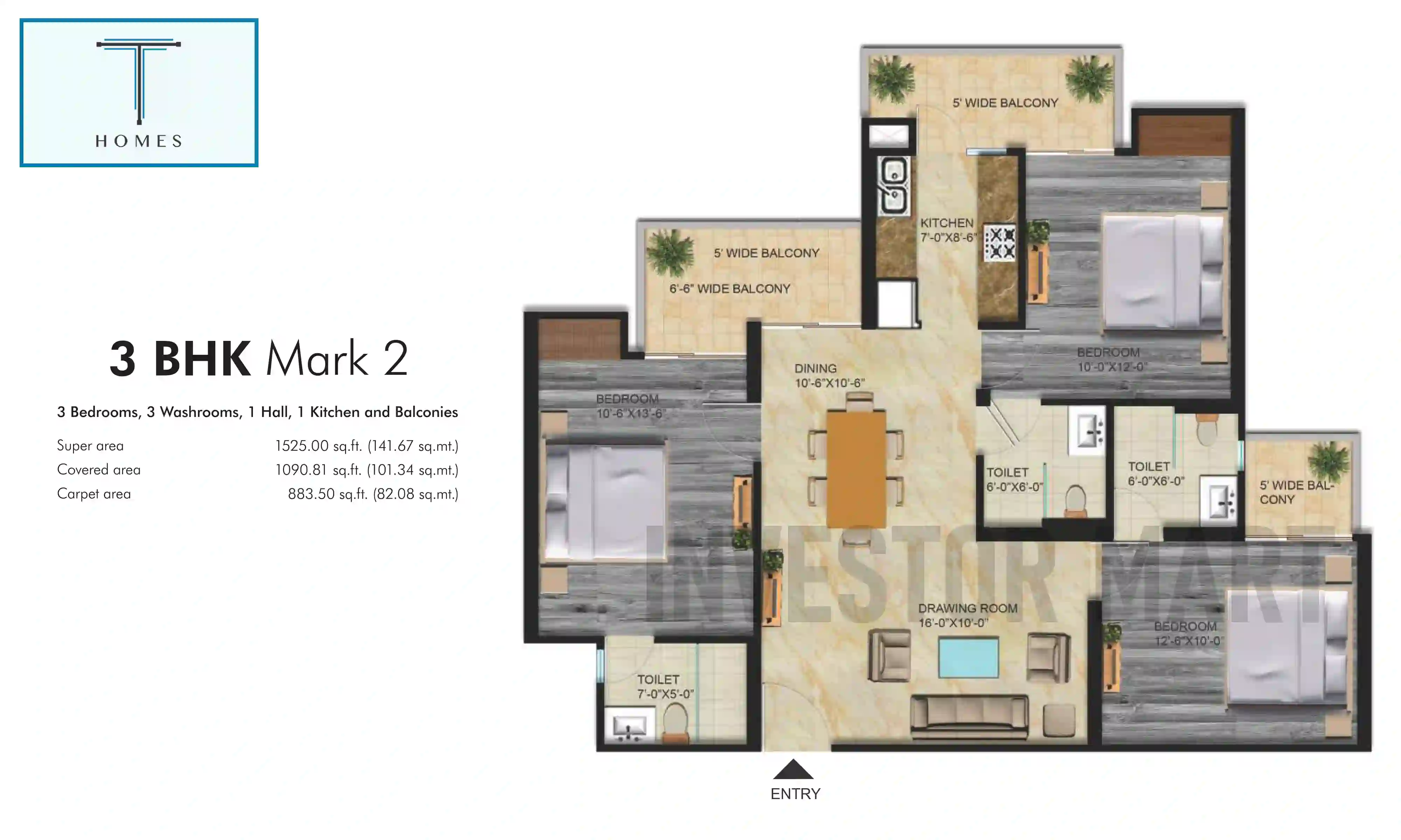 1525 Sqft