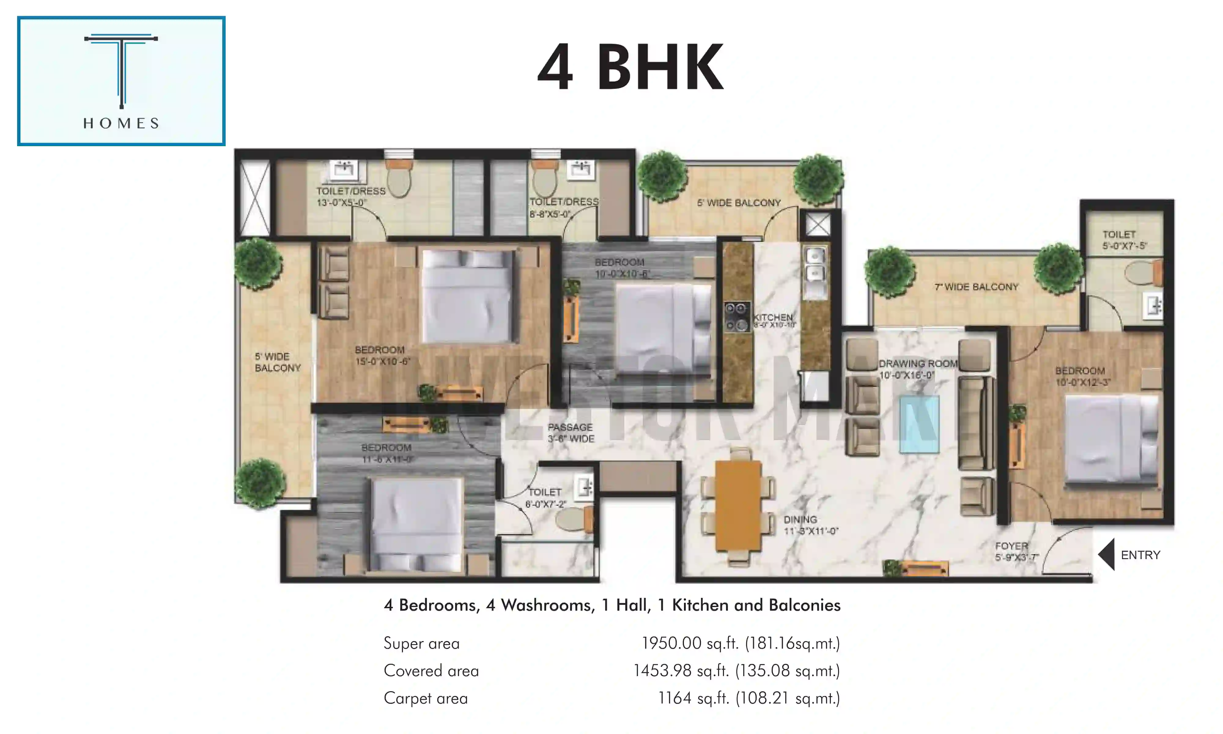 1950 Sqft