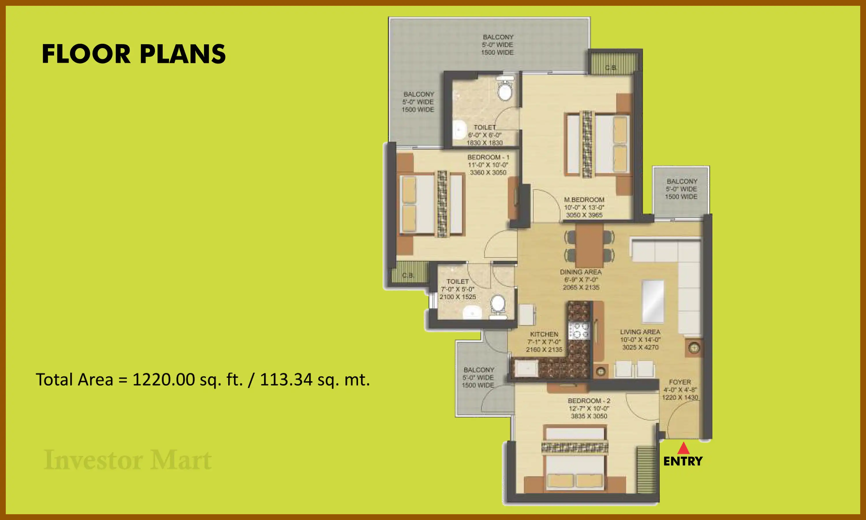 1220 Sqft