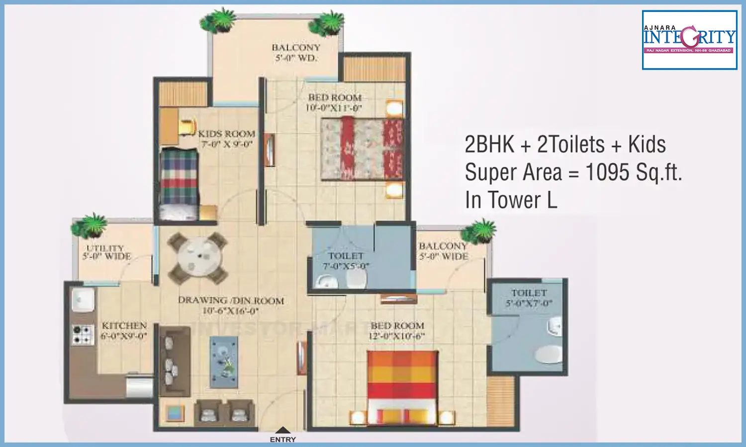 1095 Sqft