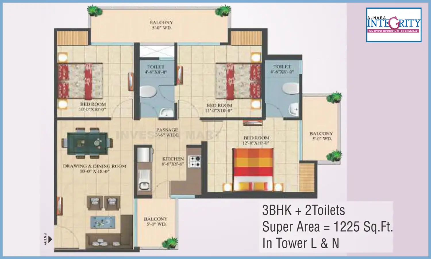 1225 Sqft