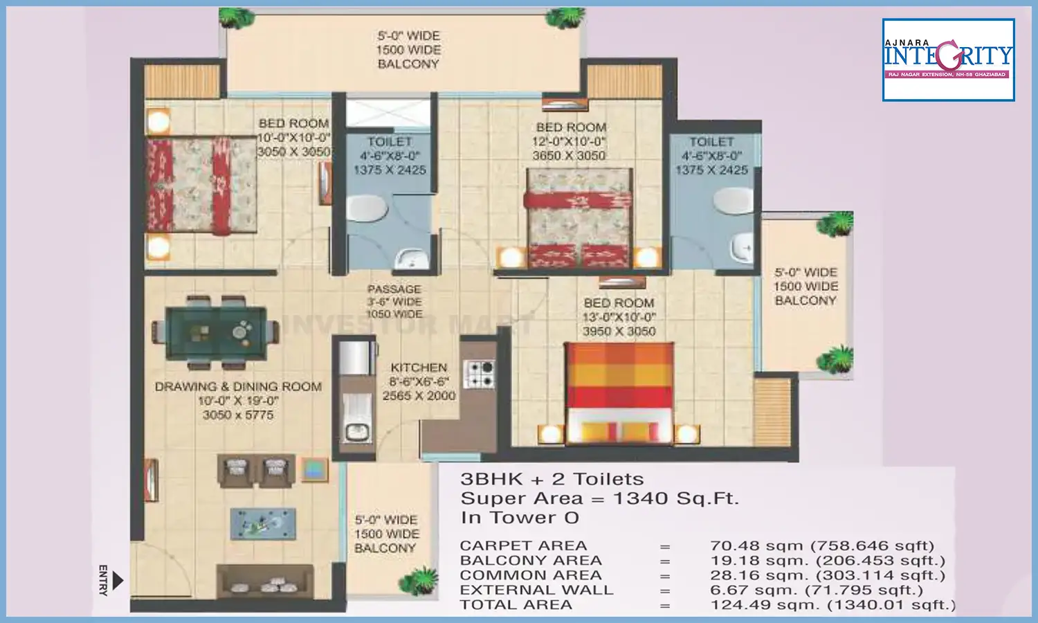 1340 Sqft
