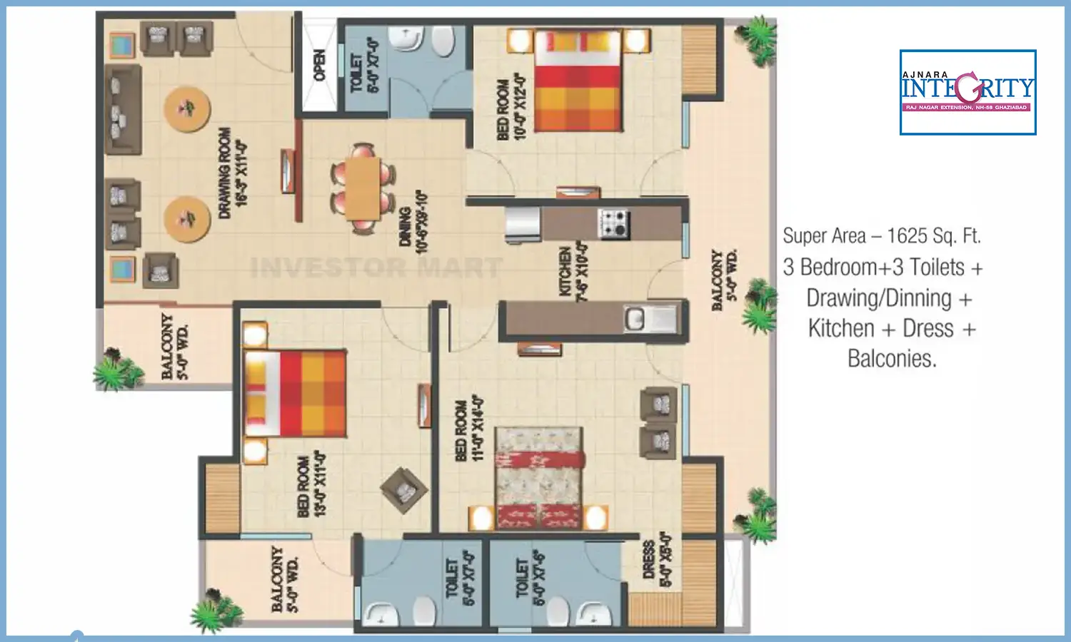 1625 Sqft