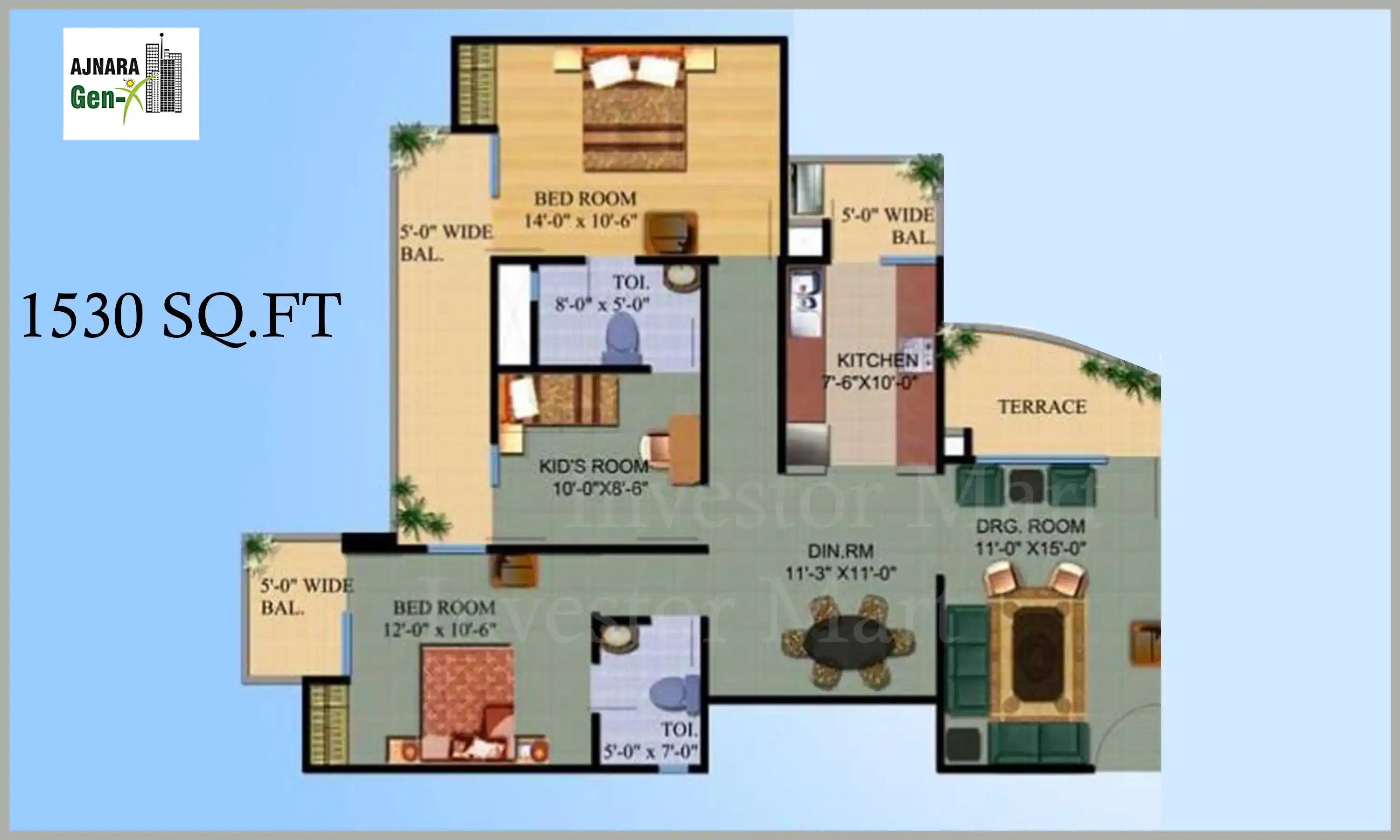 1530 Sqft