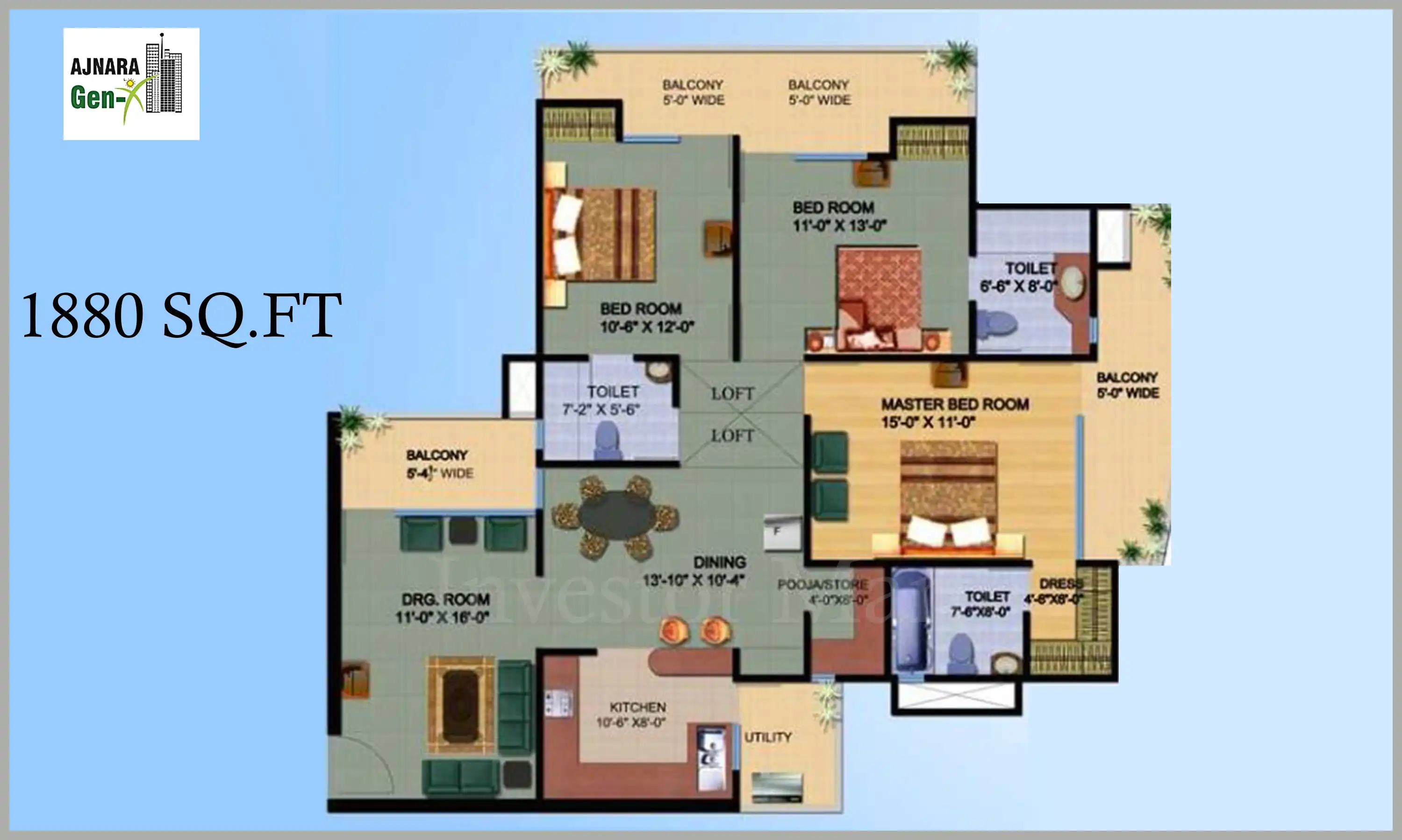 1880 Sqft