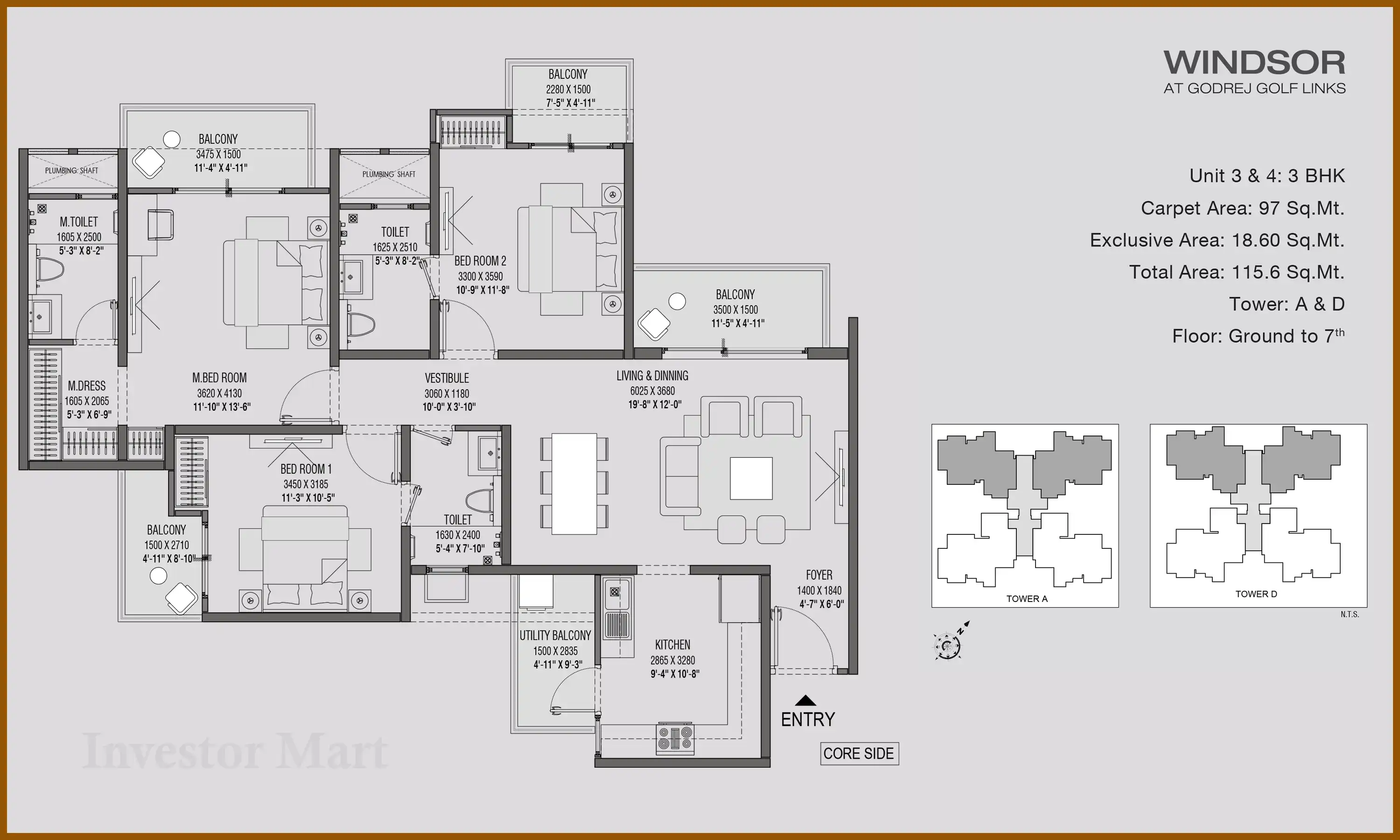 1245 Sqft