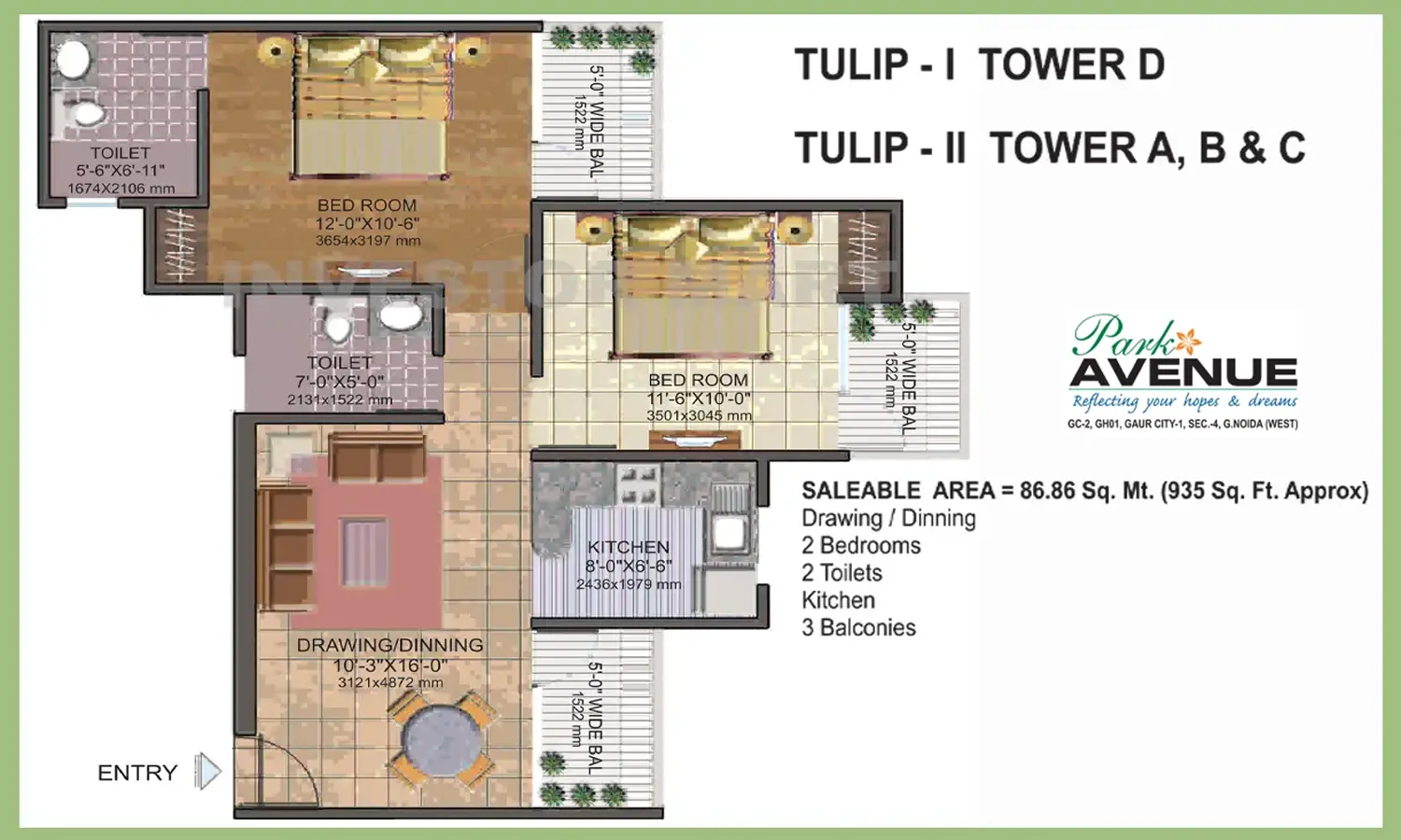 935 Sqft