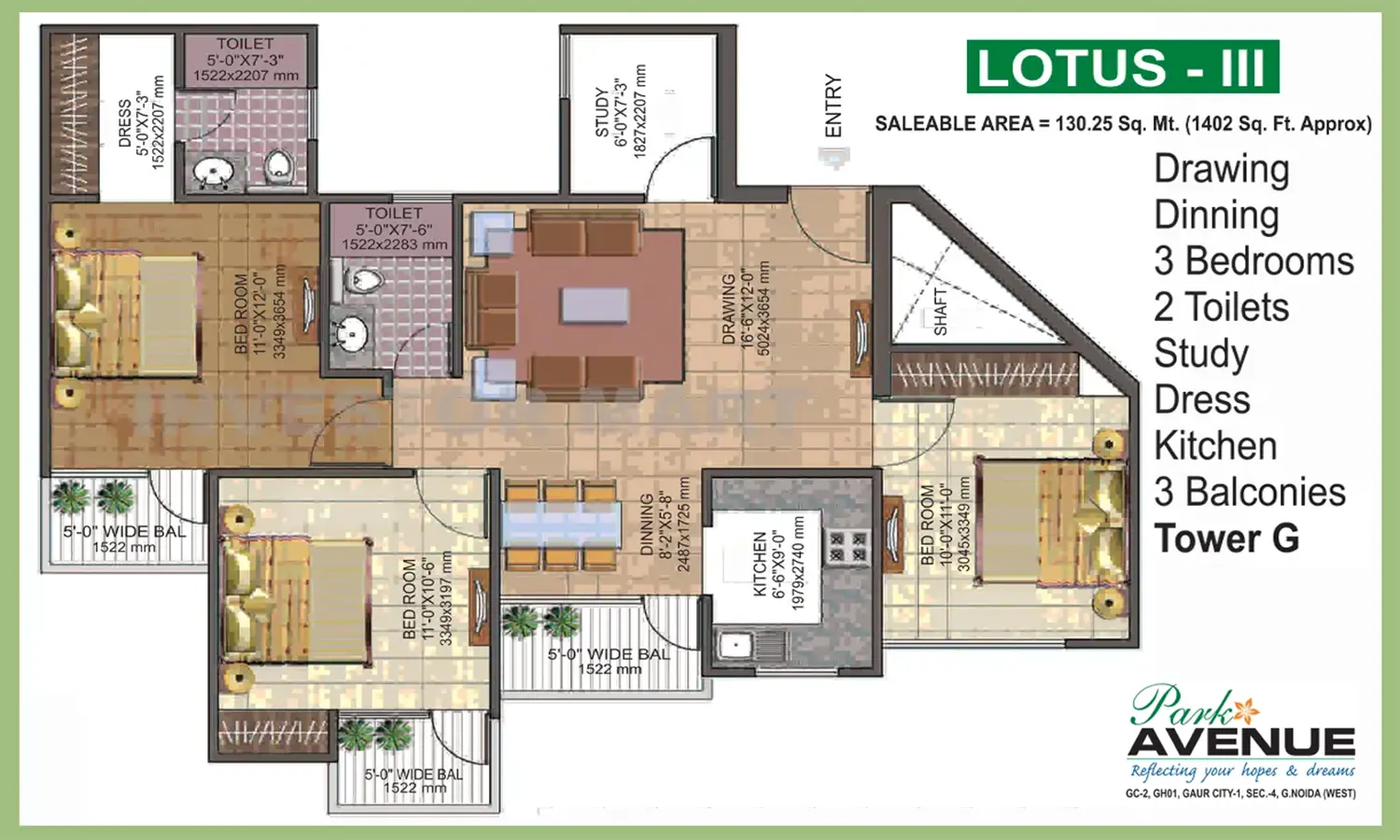 1402 Sqft
