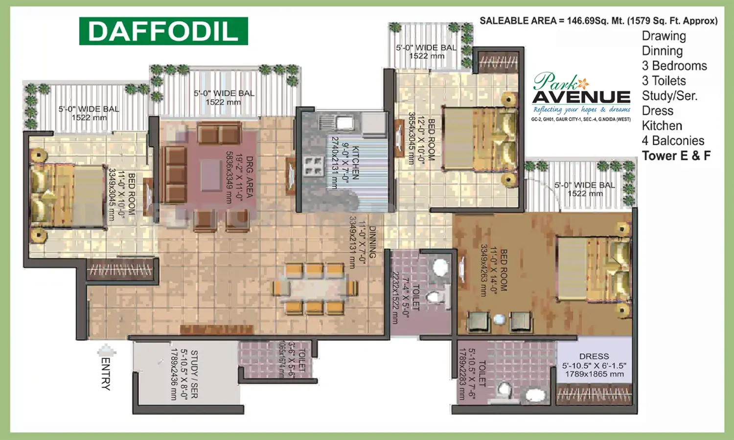 1579 Sqft