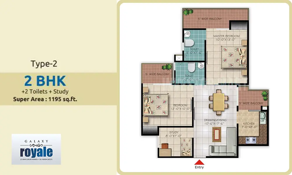 1195 Sqft