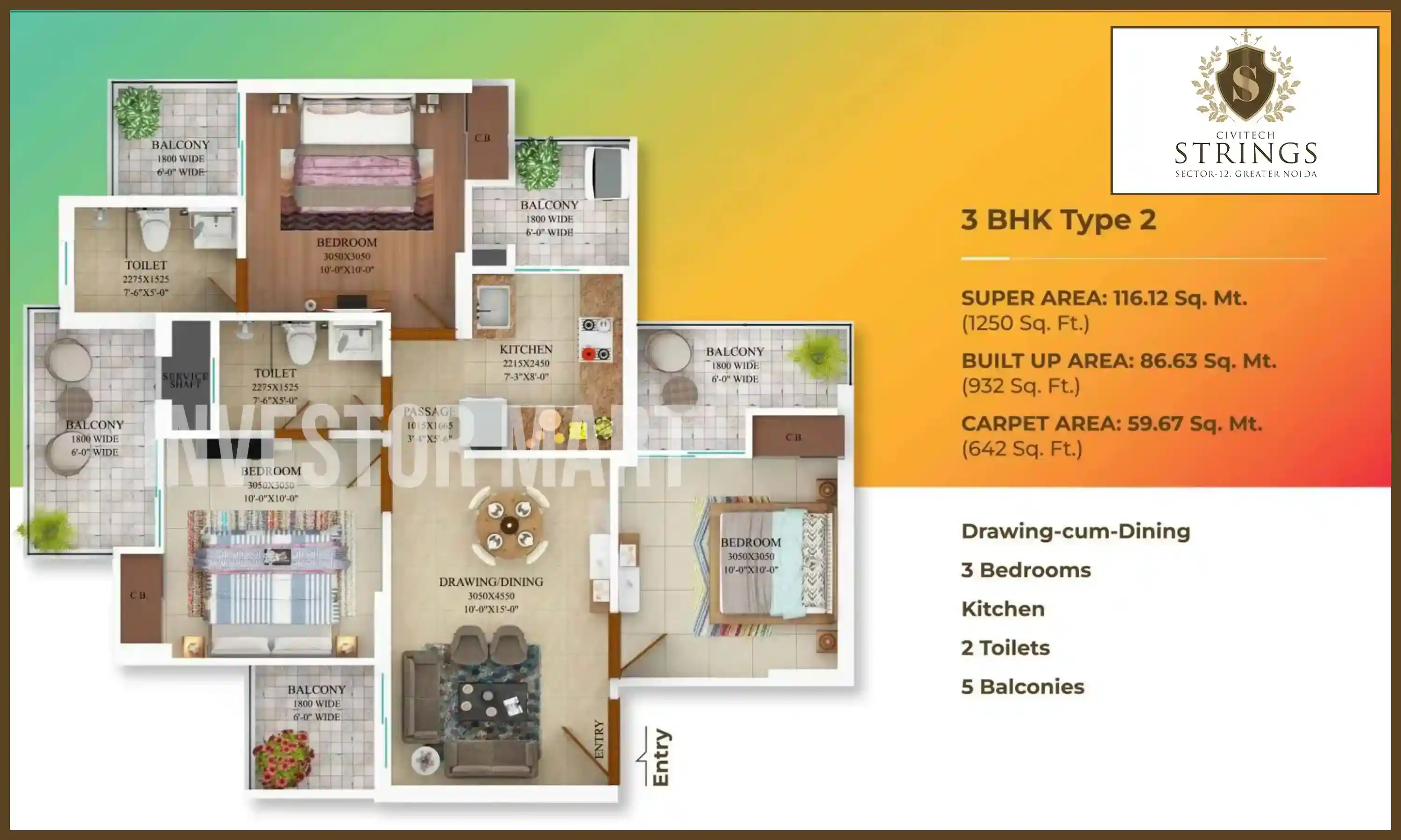 1250 Sqft