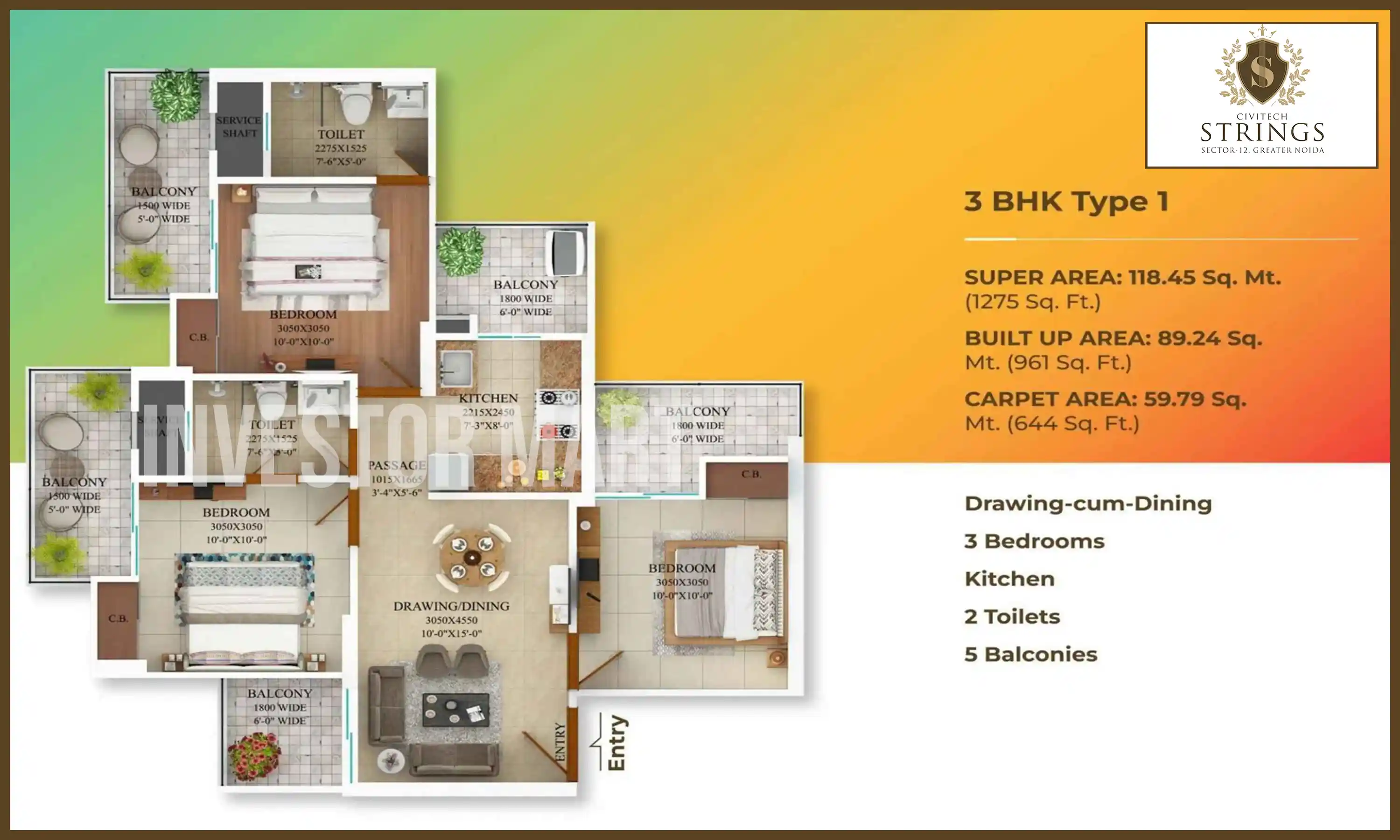 1275 Sqft