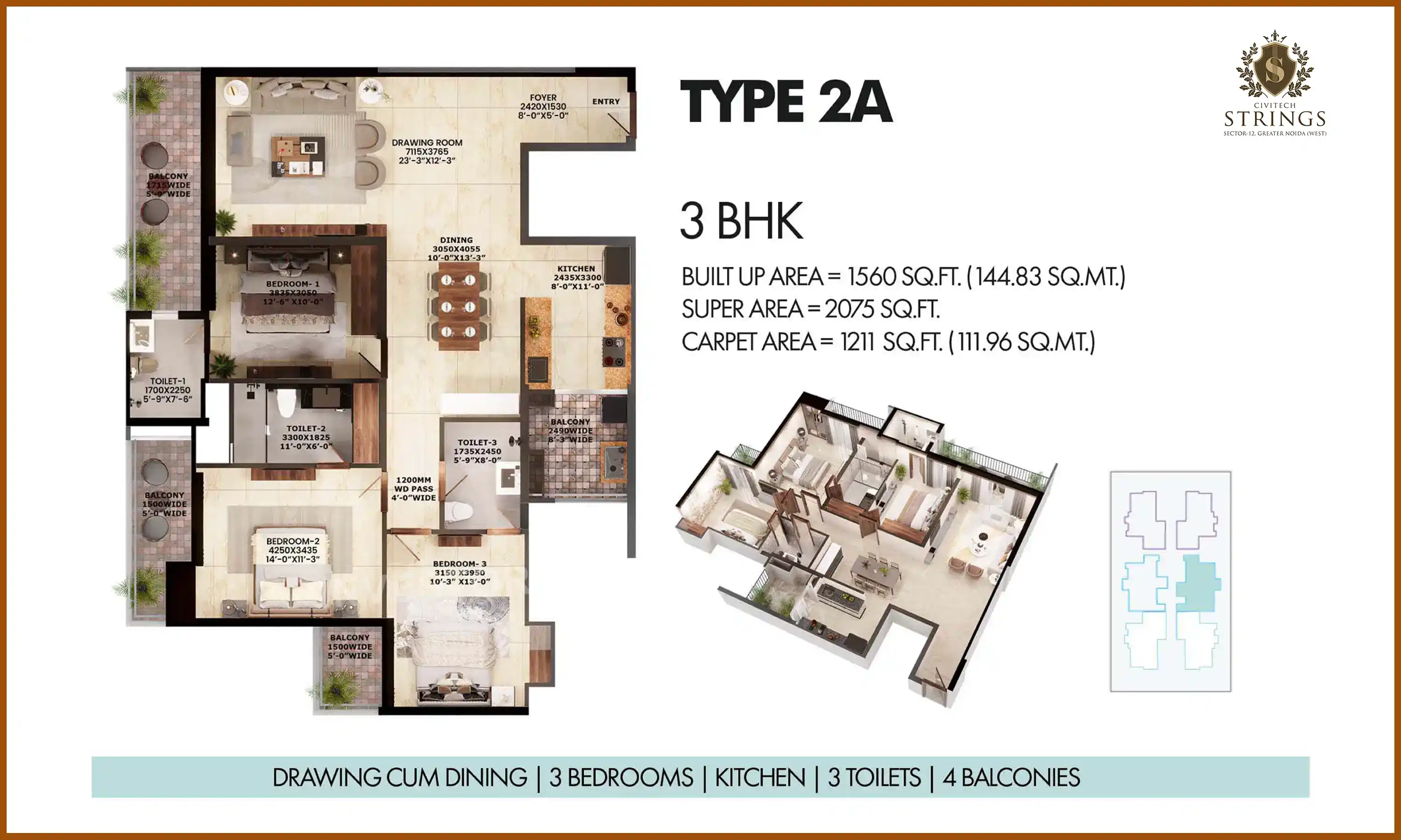 2075 Sqft