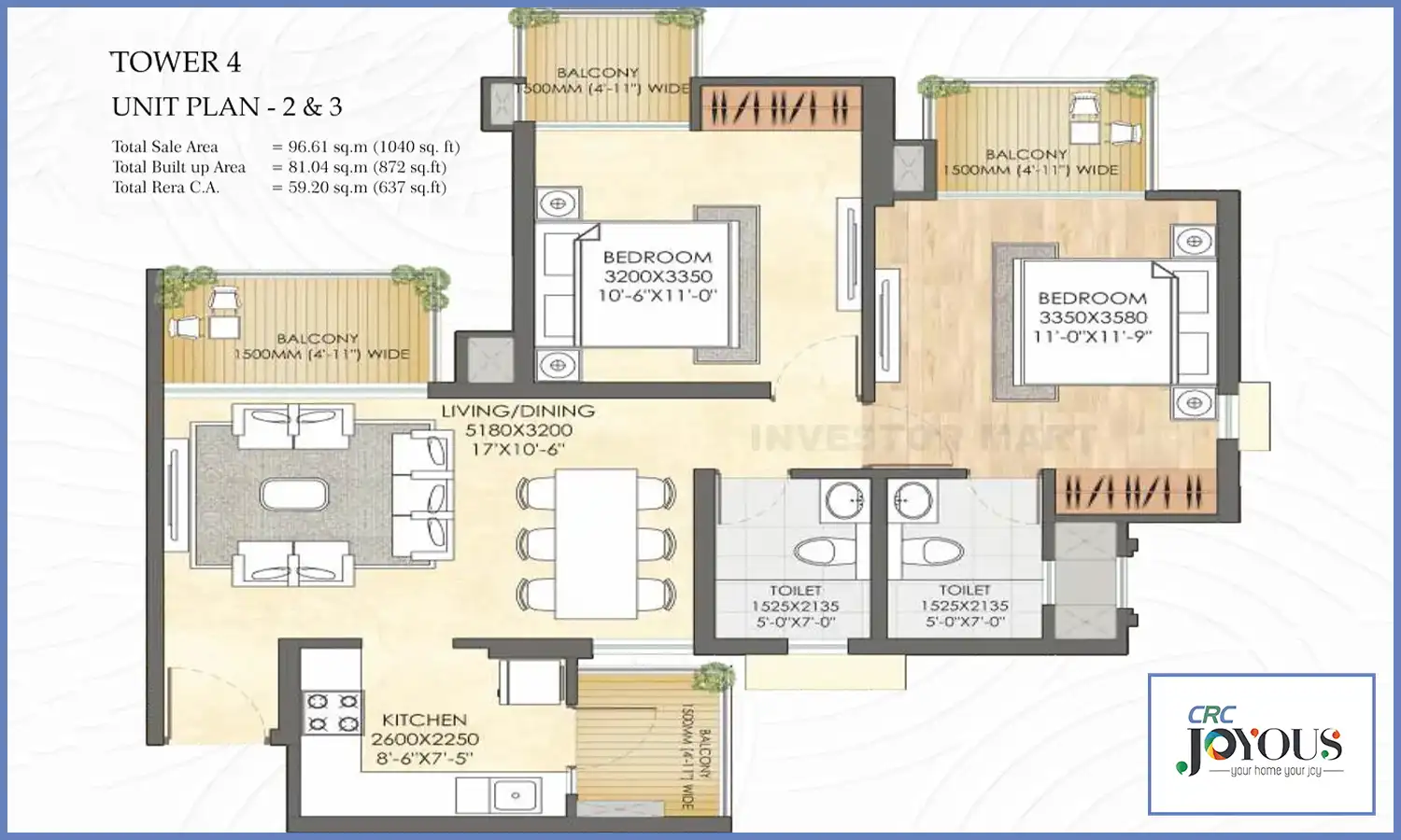 1040 Sqft
