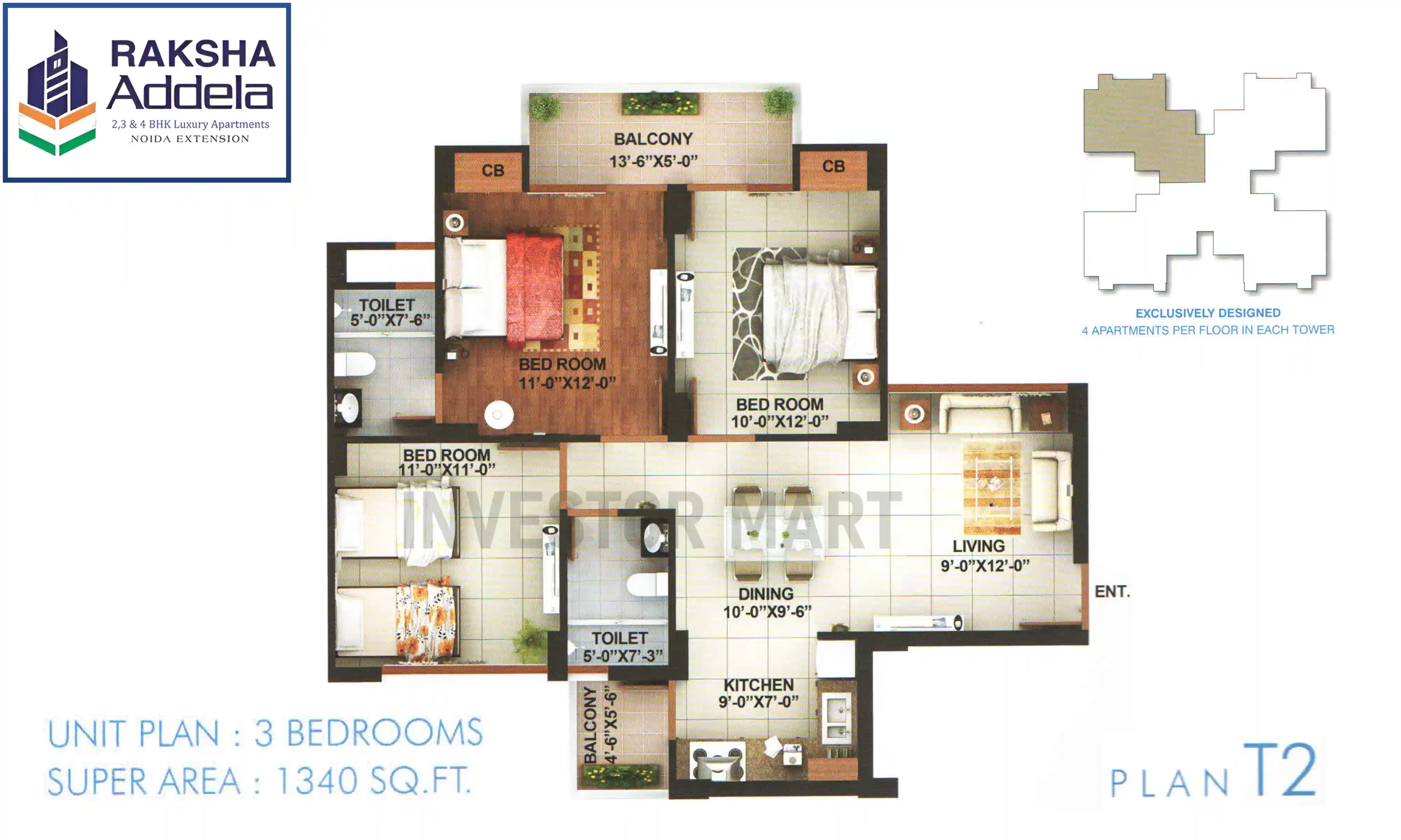 1340 Sqft