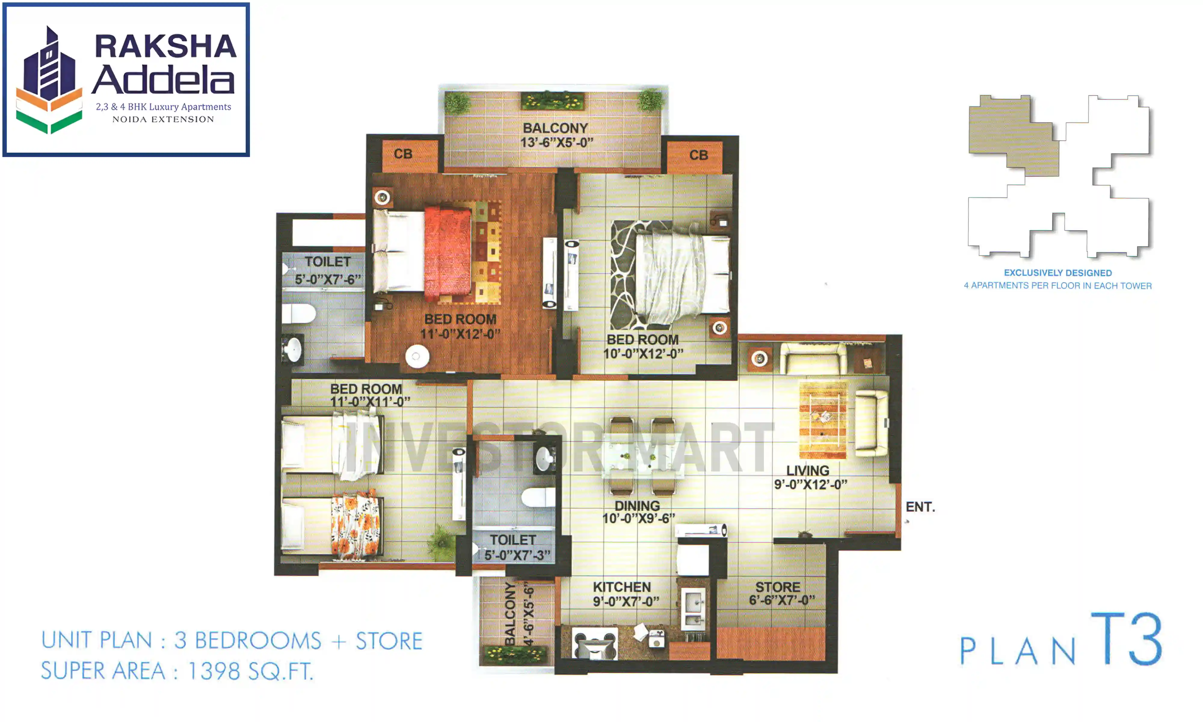 1398 Sqft