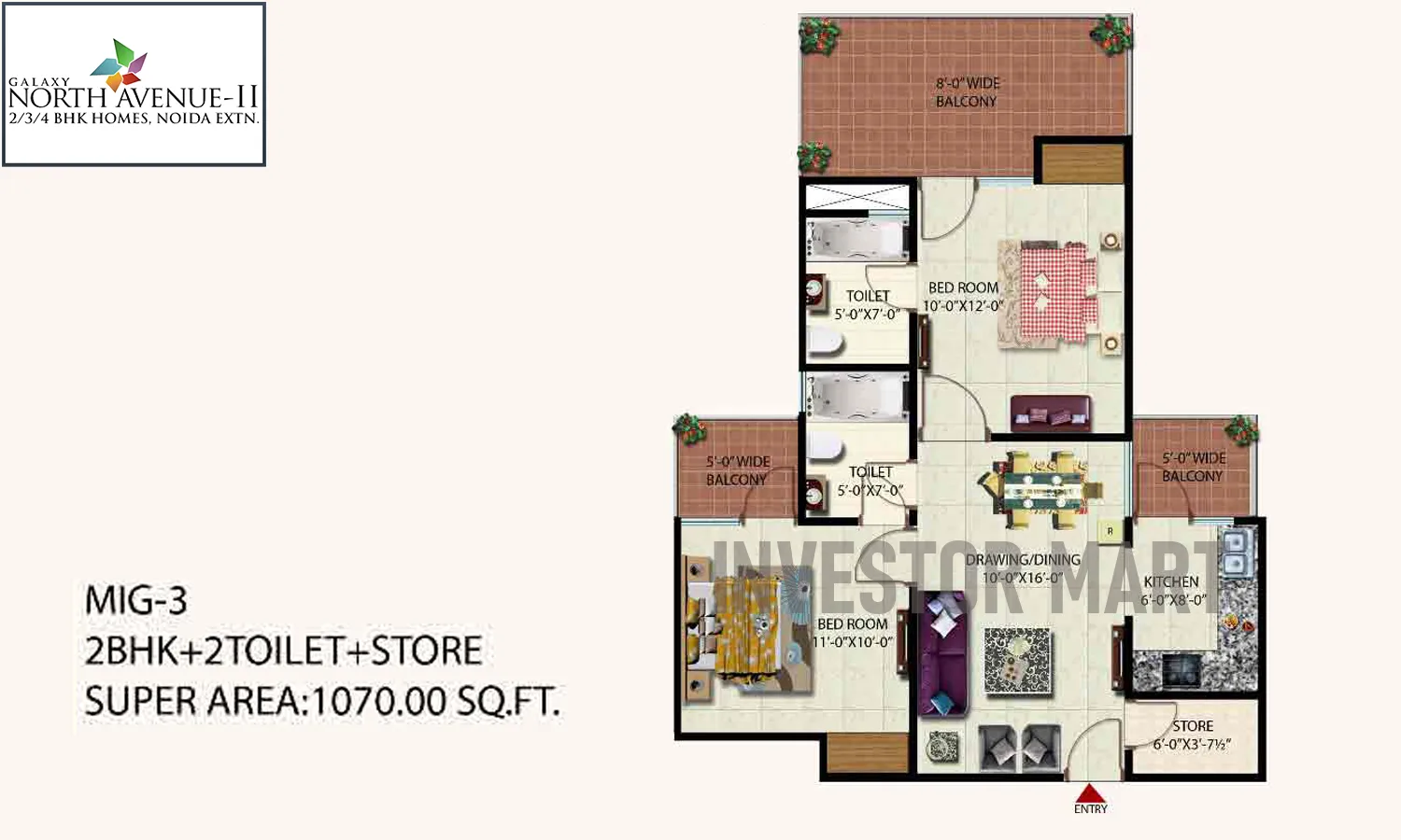 1070 Sqft