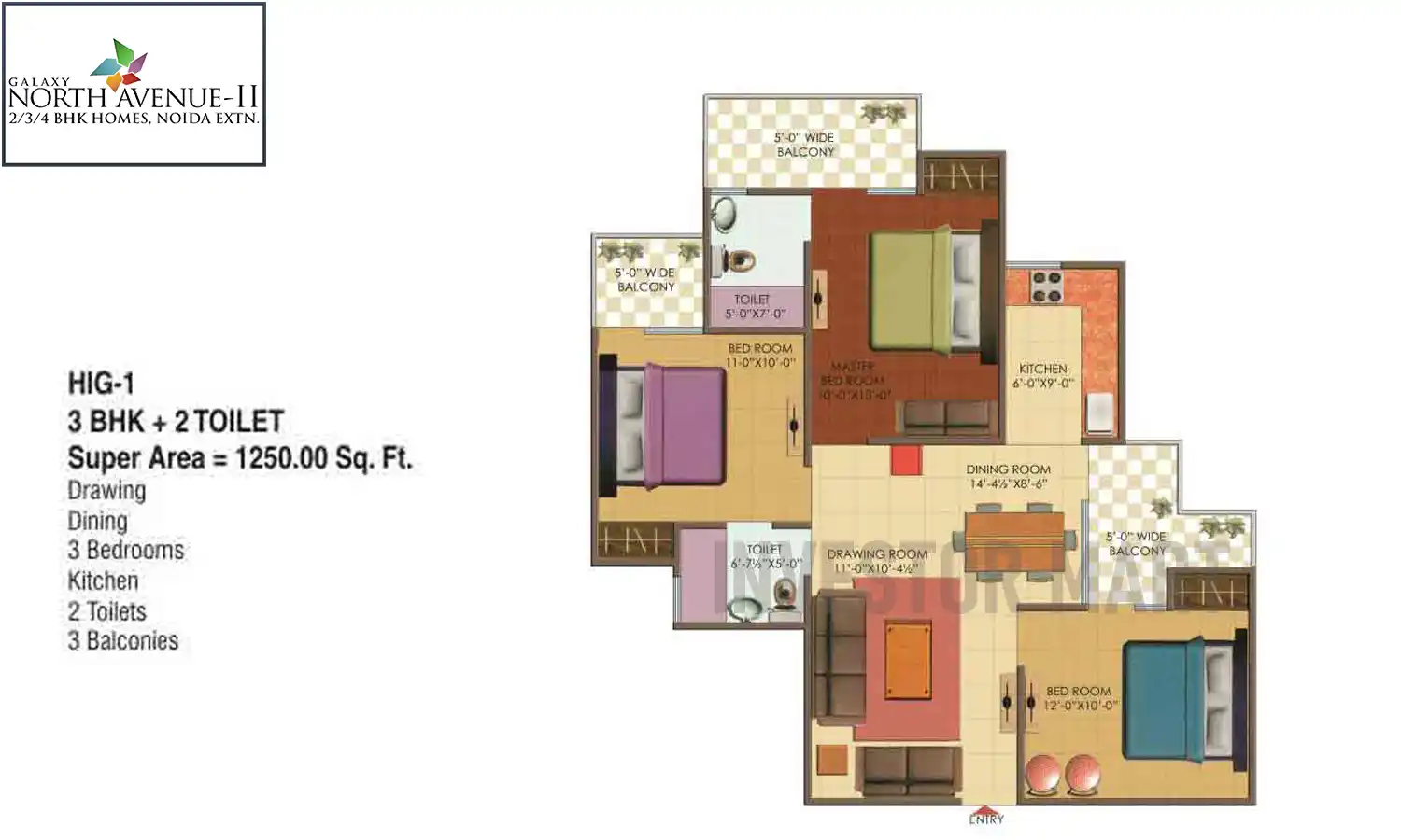 1250 Sqft