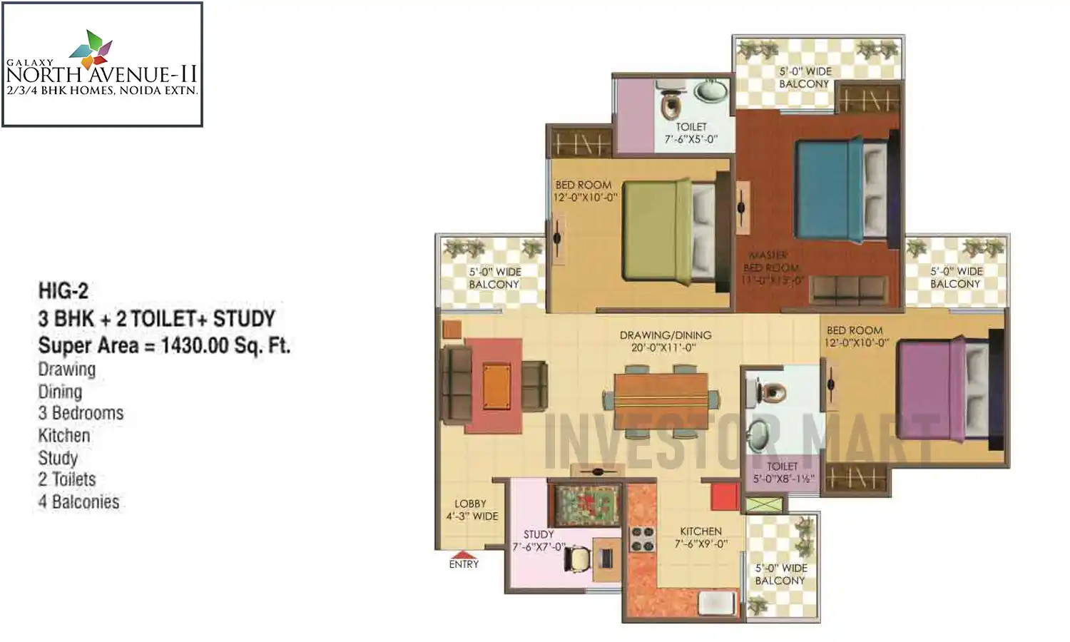 1430 Sqft