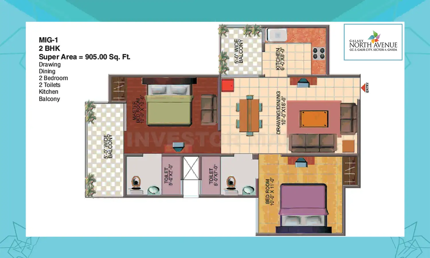 905 Sqft