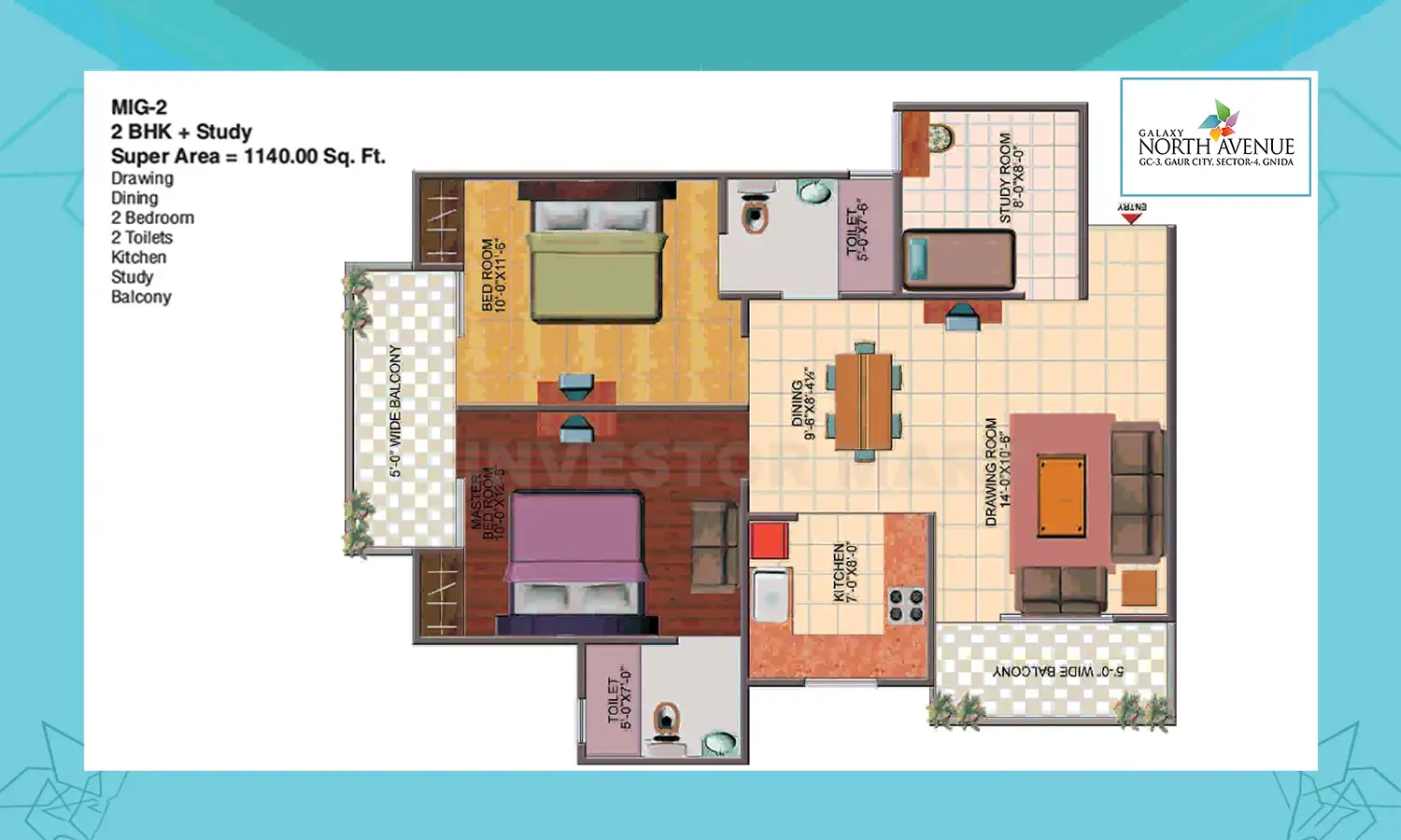 1140 Sqft