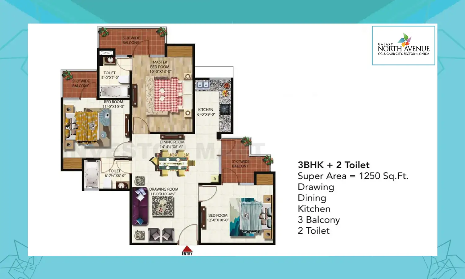 1250 Sqft