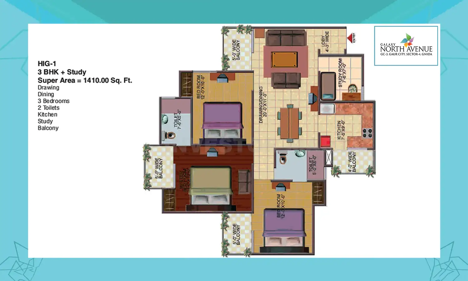 1410 Sqft