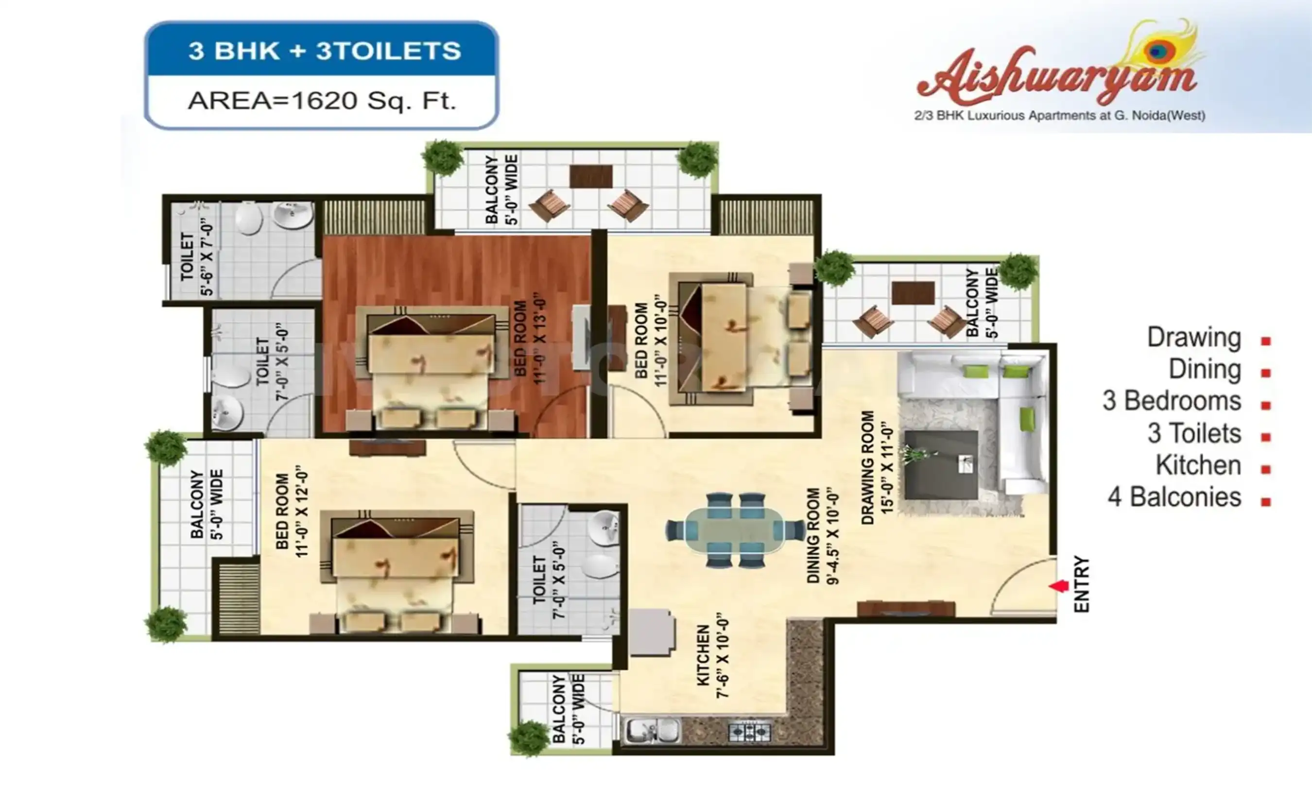 1620 Sqft