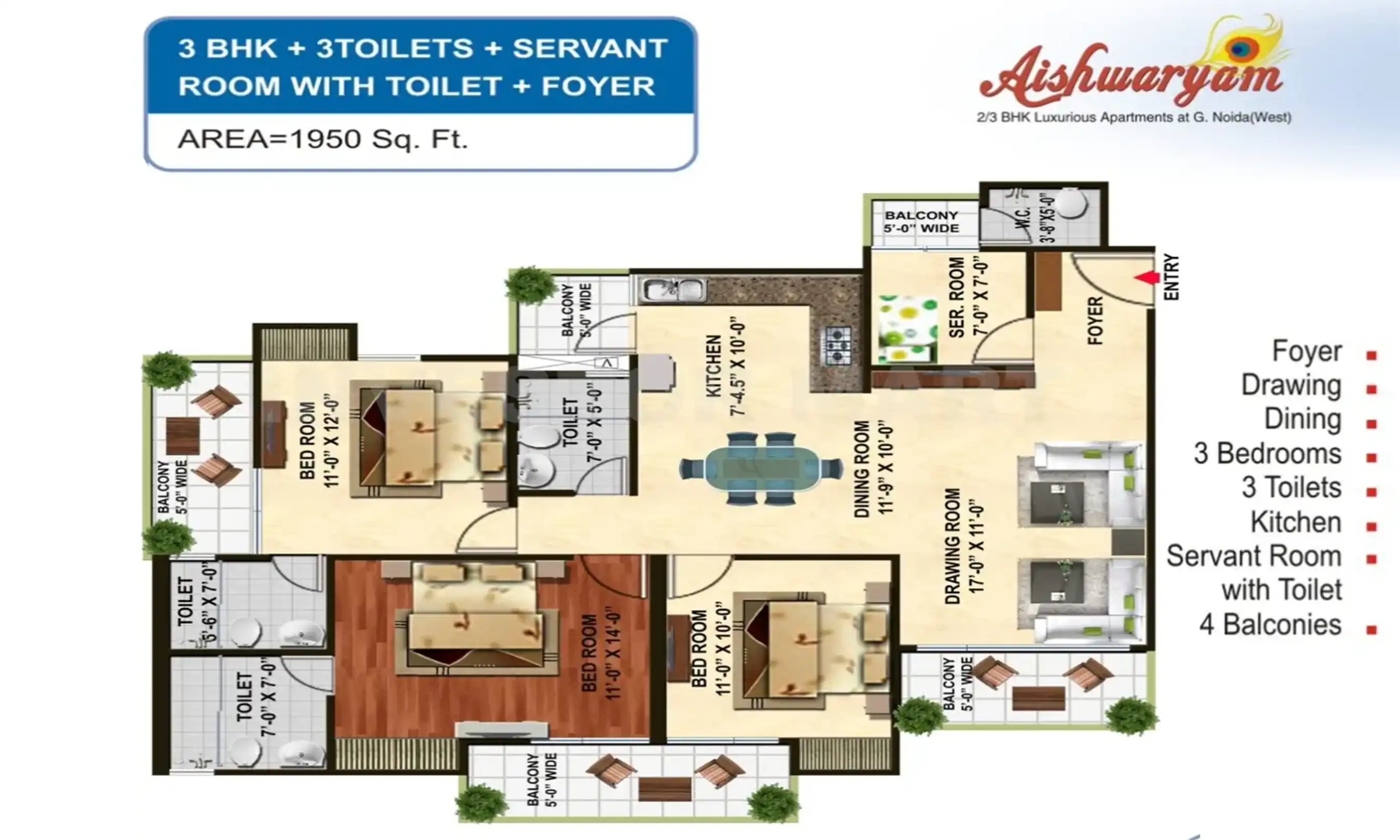 1950 Sqft