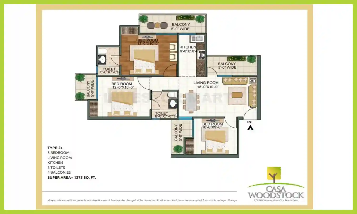 1275 Sqft