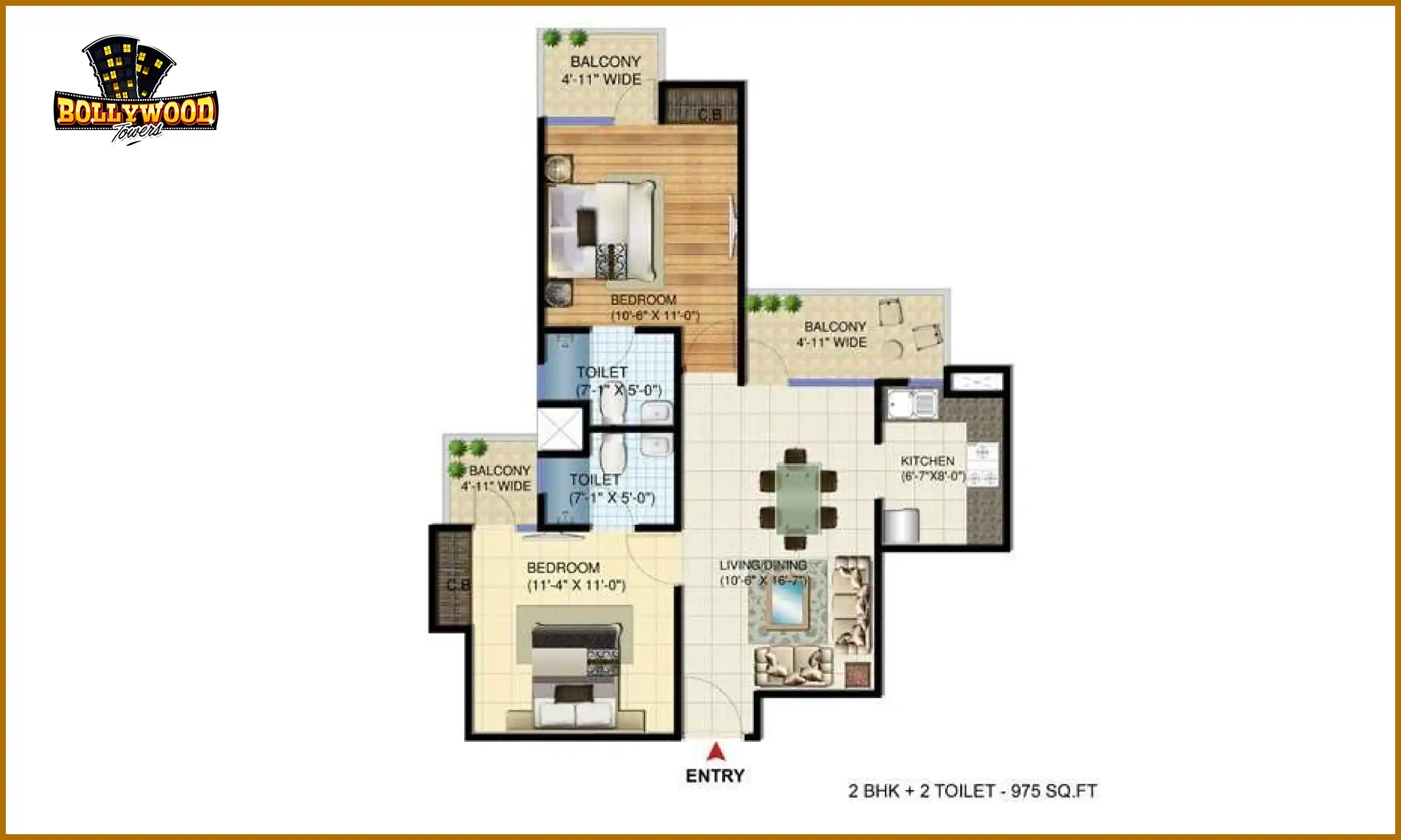 975 Sqft