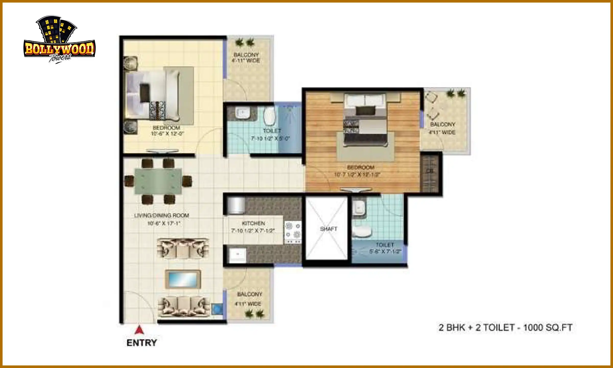 1000 Sqft