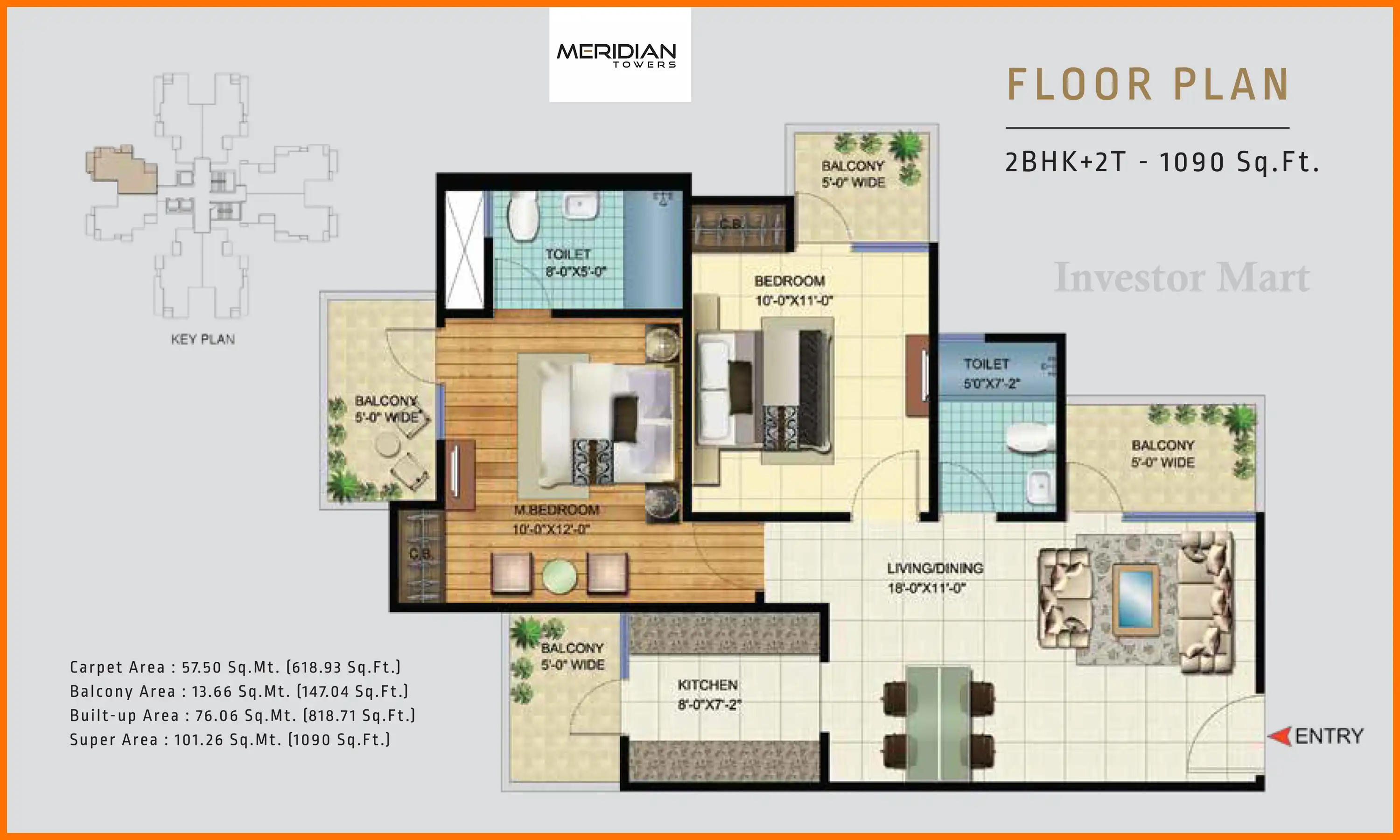 1090 Sqft
