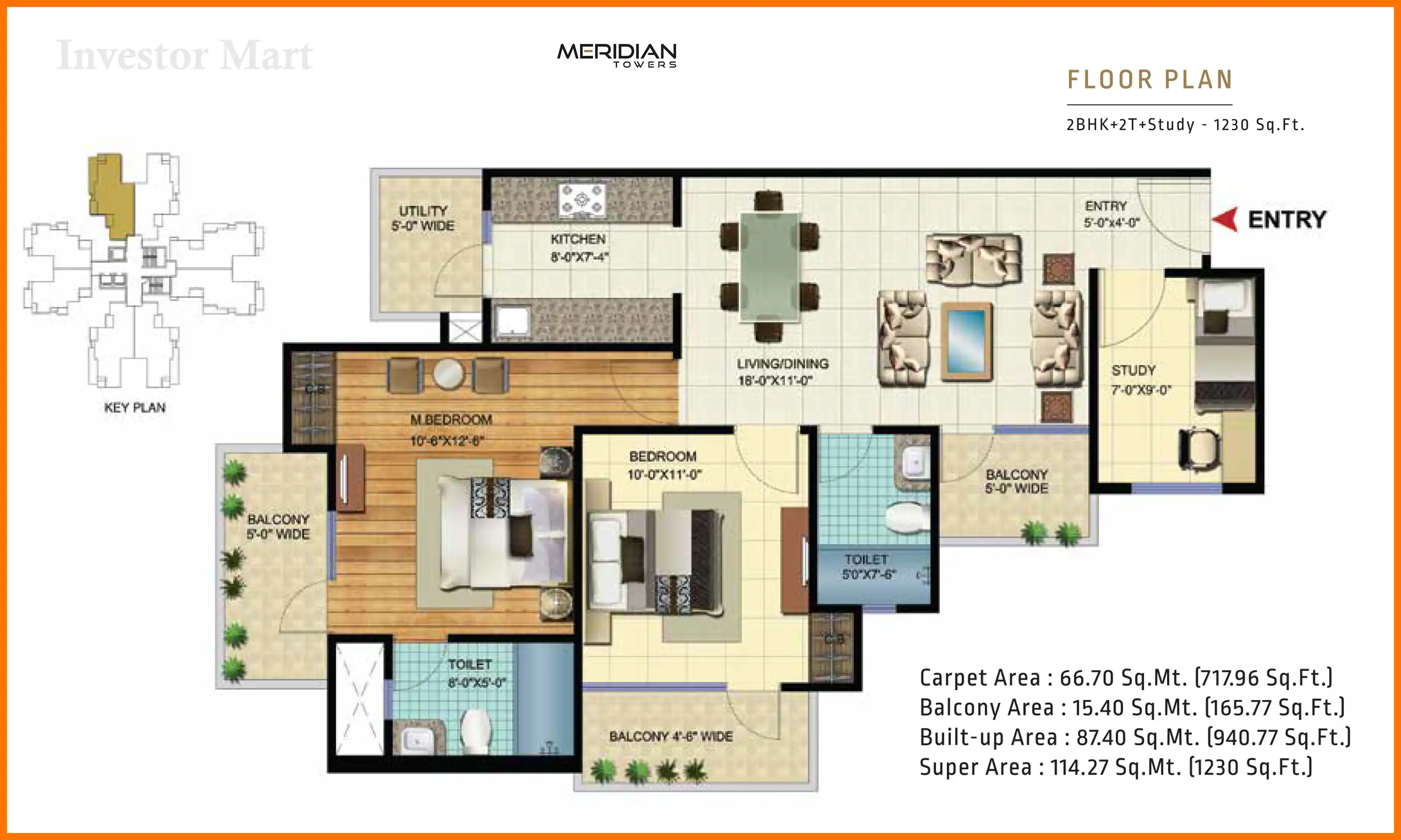 1230 Sqft