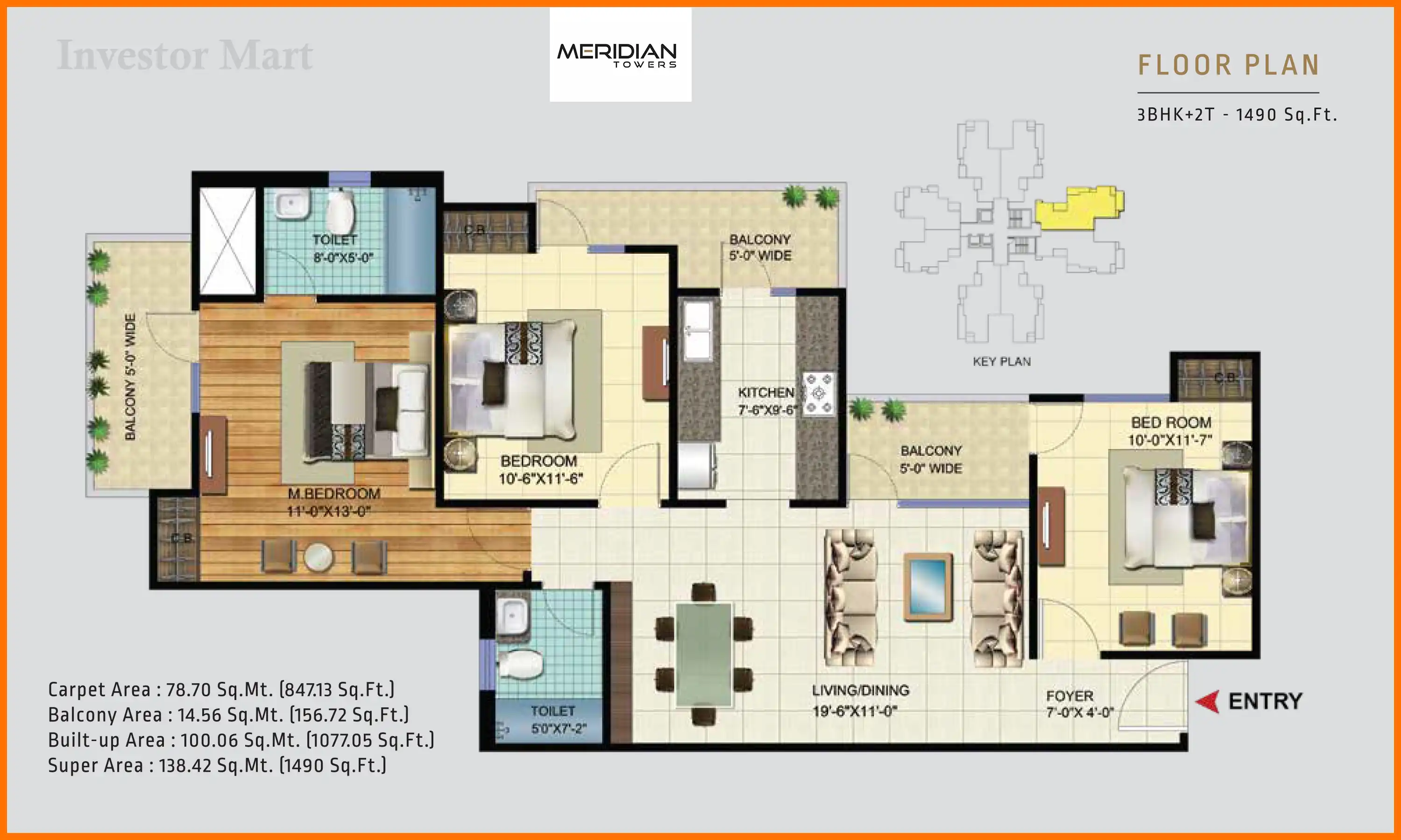 1490 Sqft