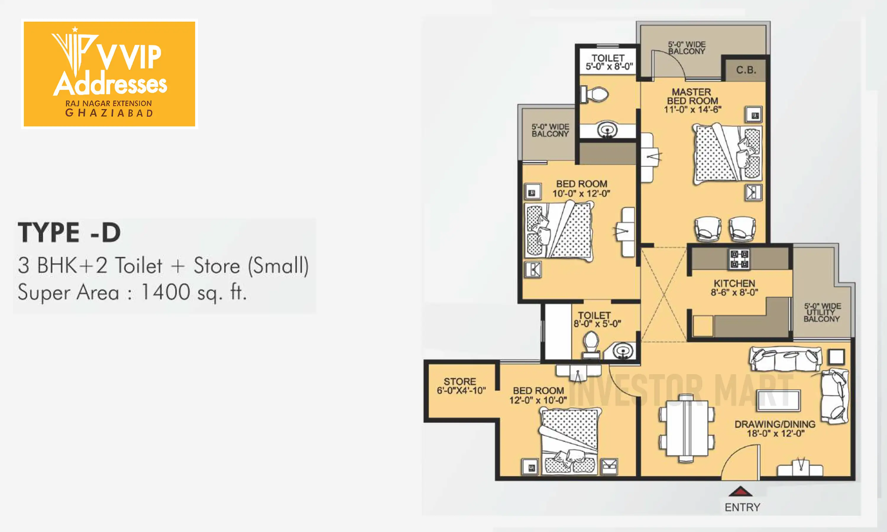 1400 Sqft