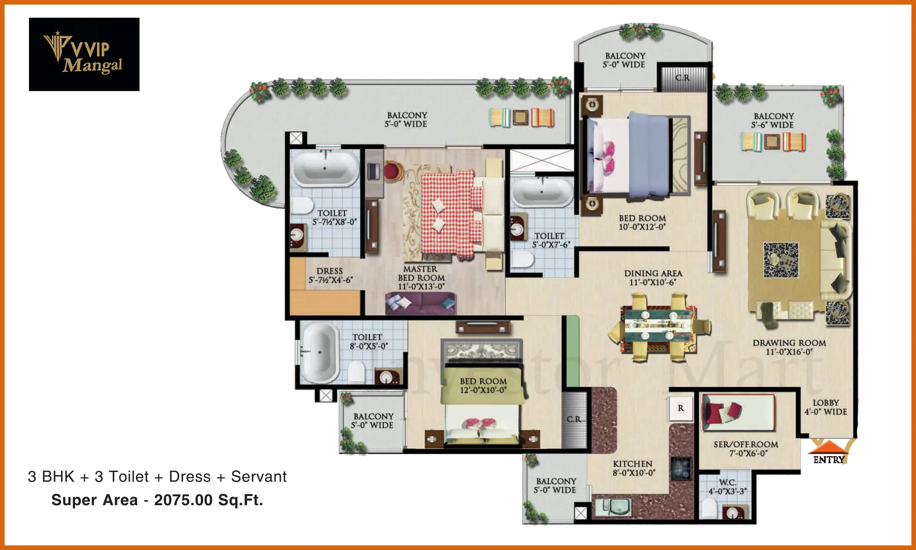 2075 Sqft