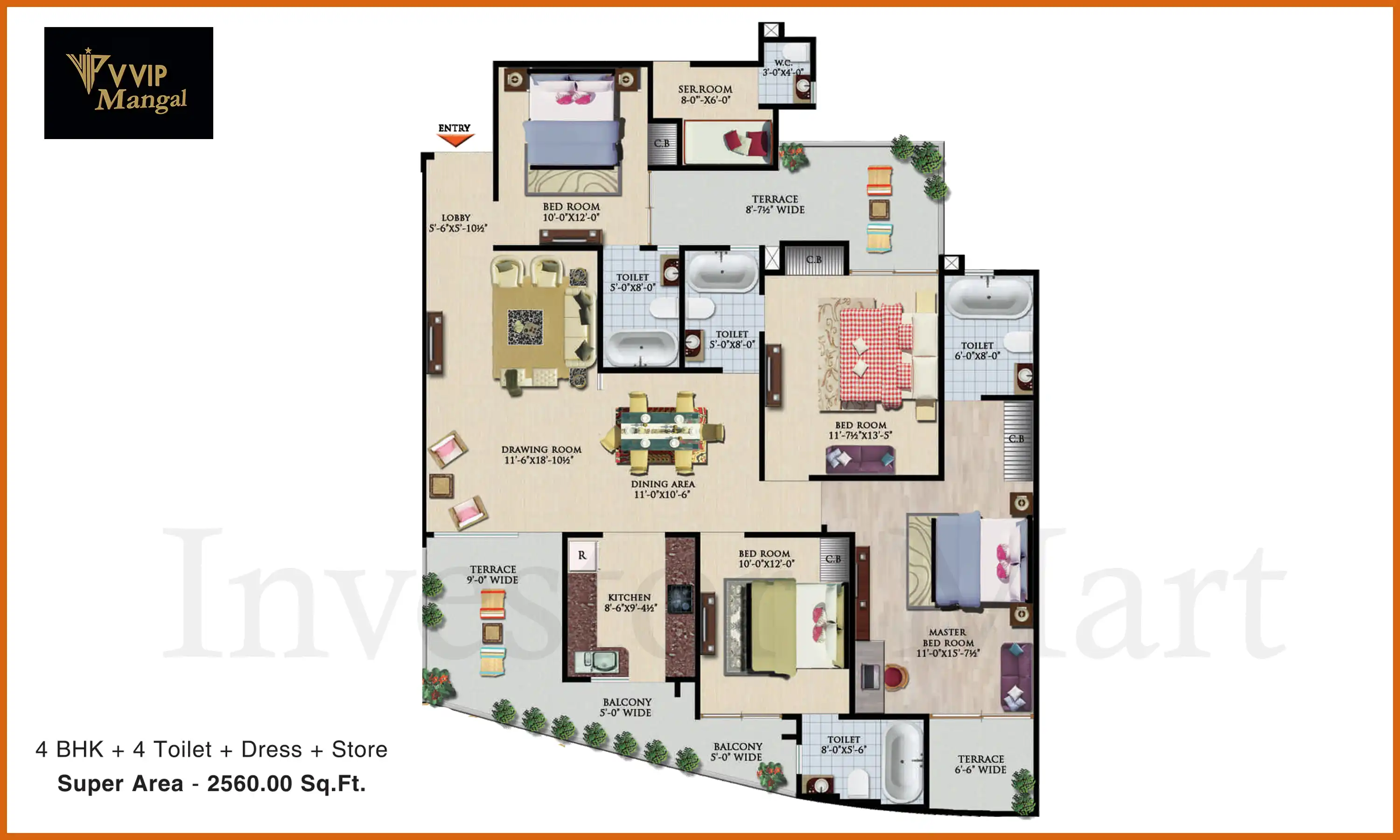 2560 Sqft
