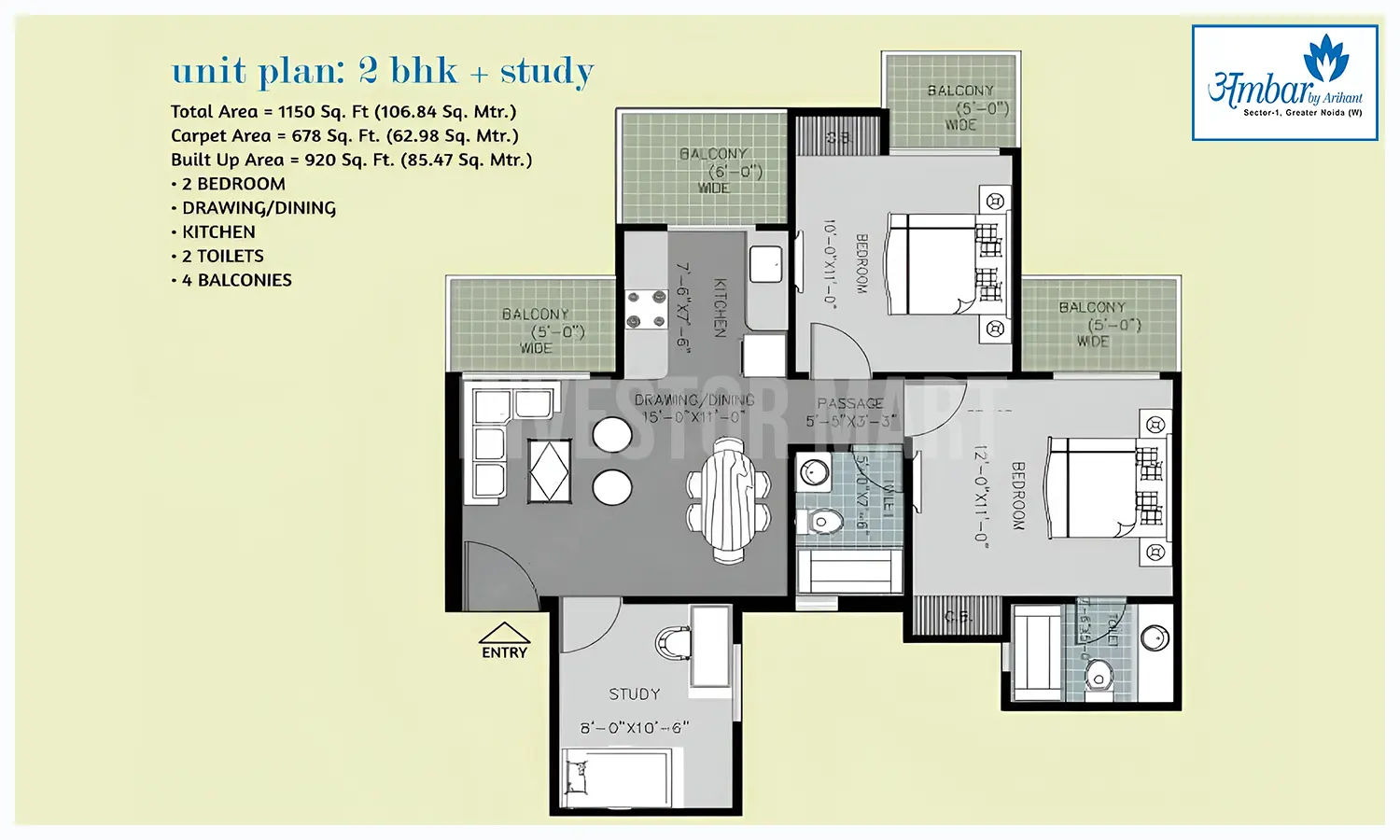 1150 Sqft