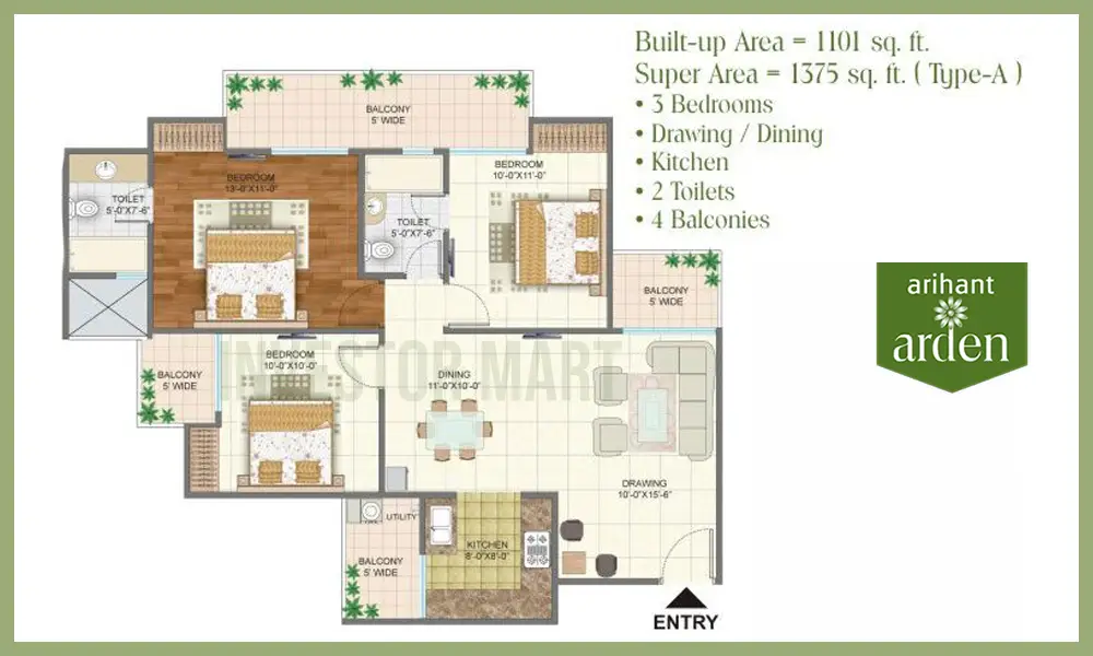 1375 Sqft