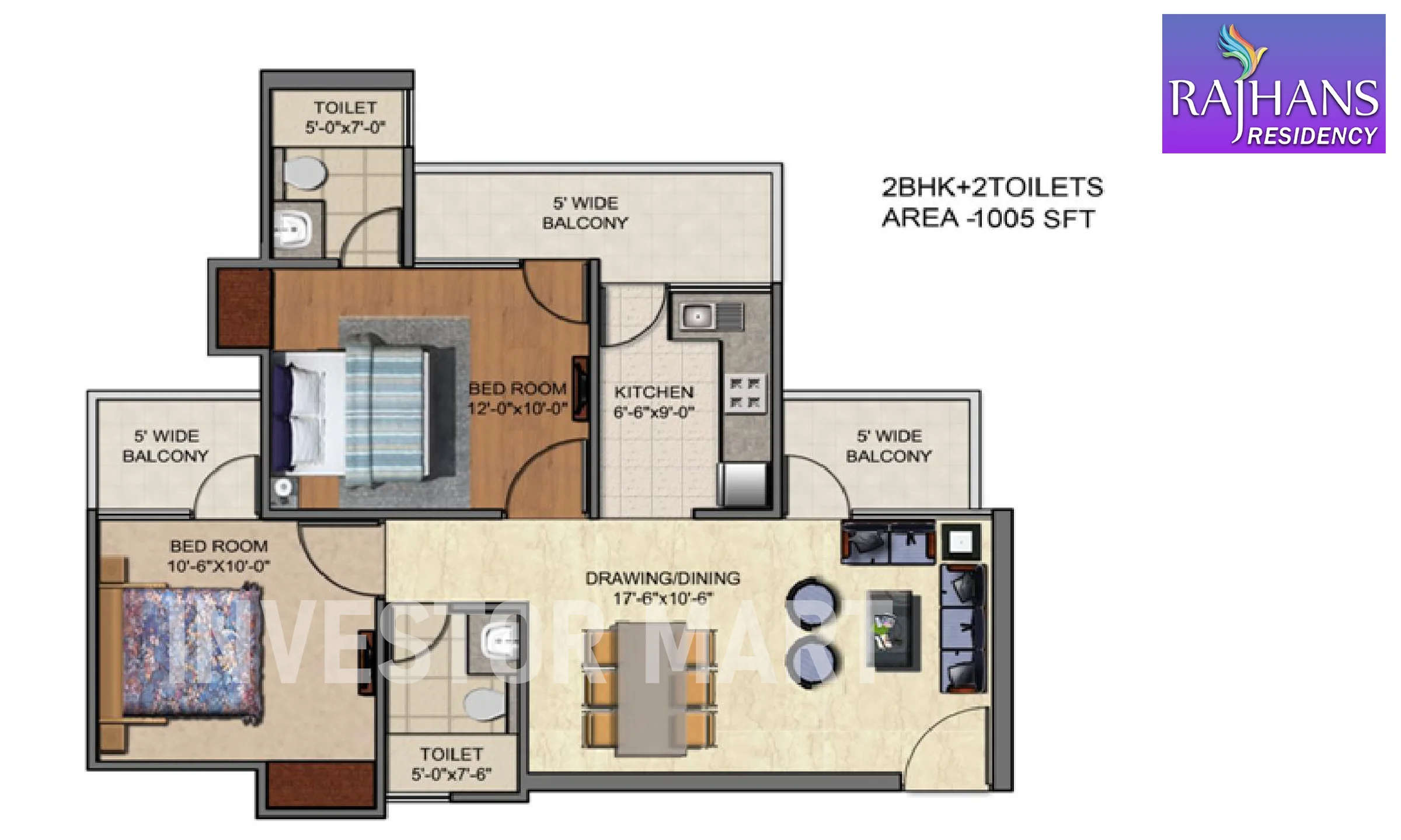 1005 Sqft