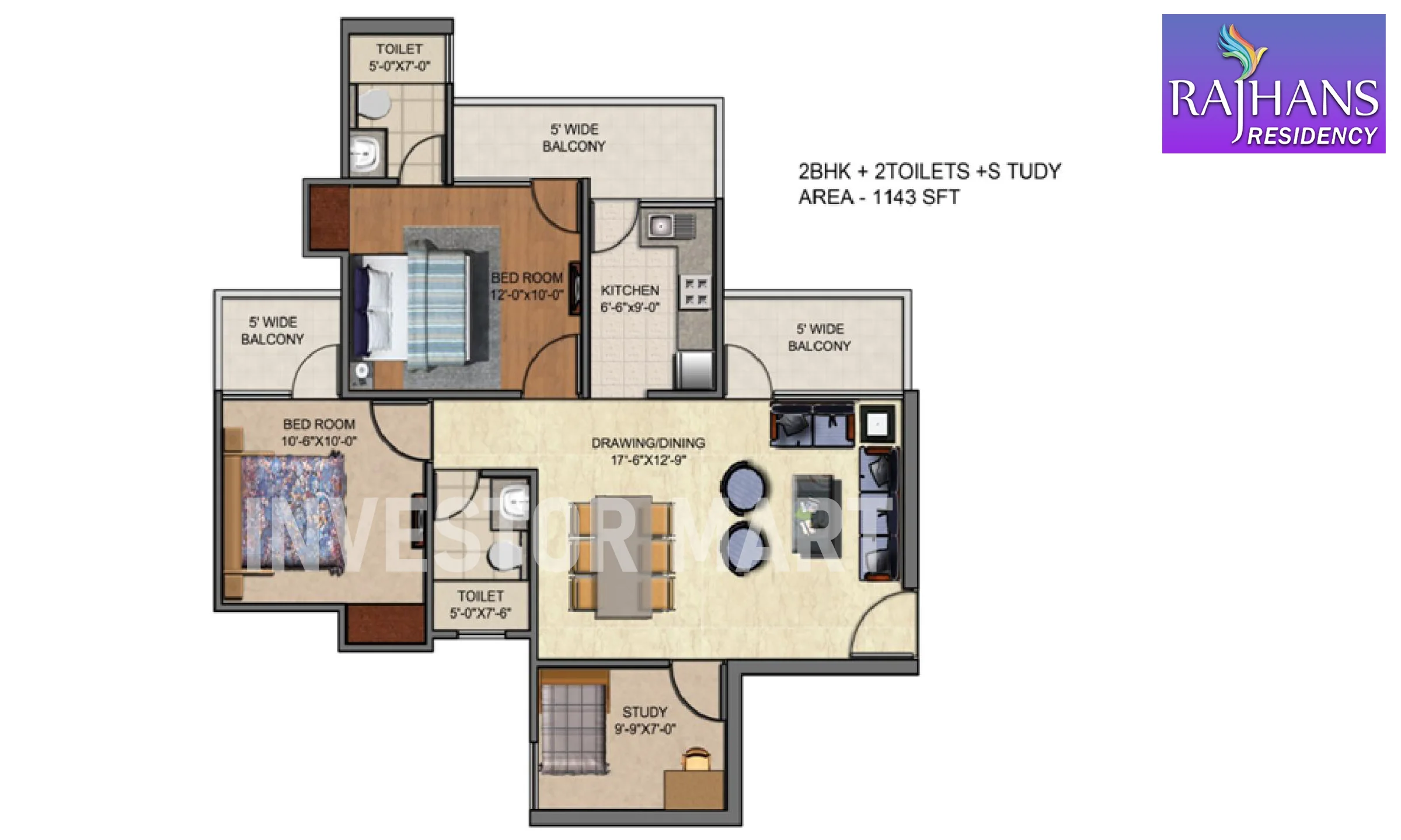 1143 Sqft