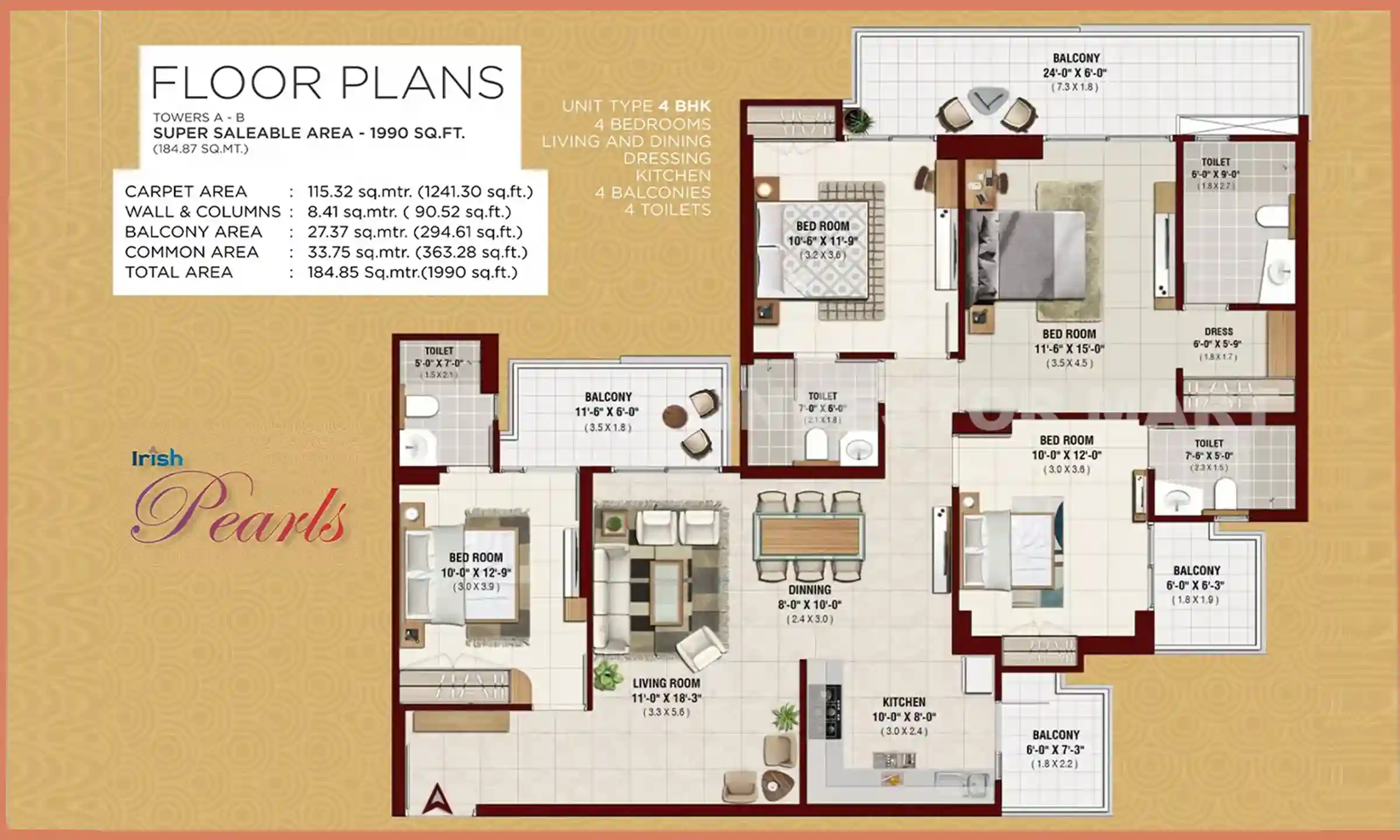 1990 Sqft
