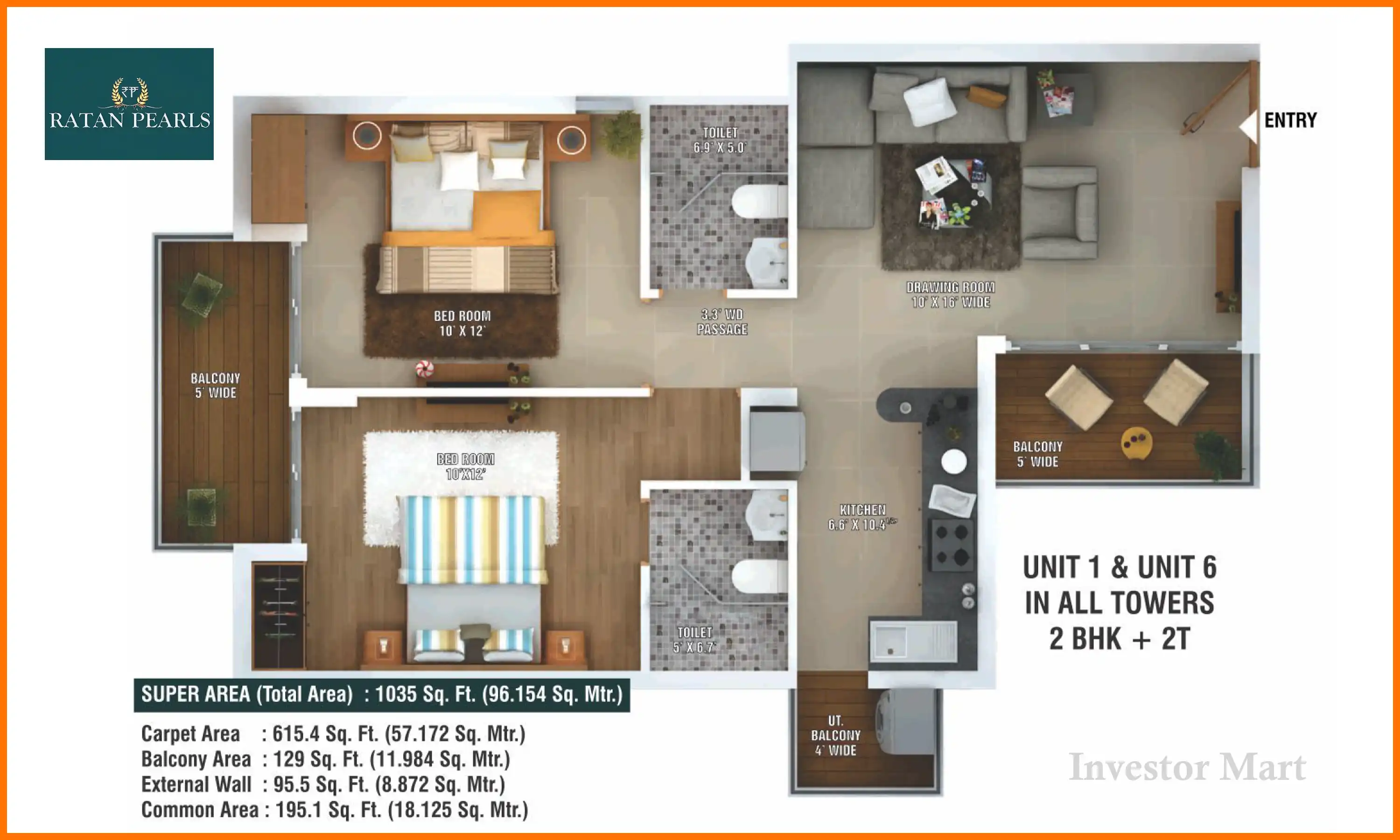 1035 Sqft