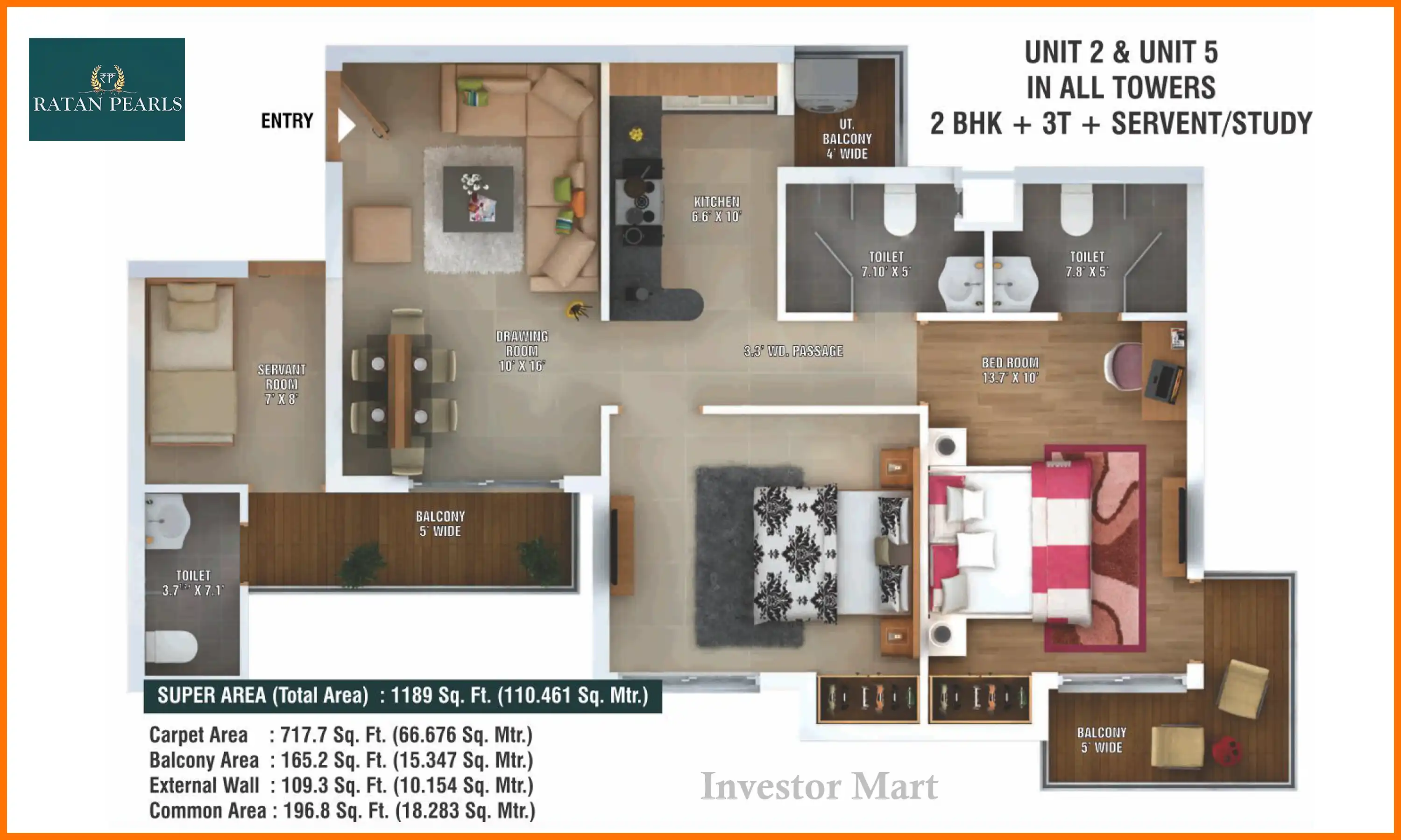 1189 Sqft