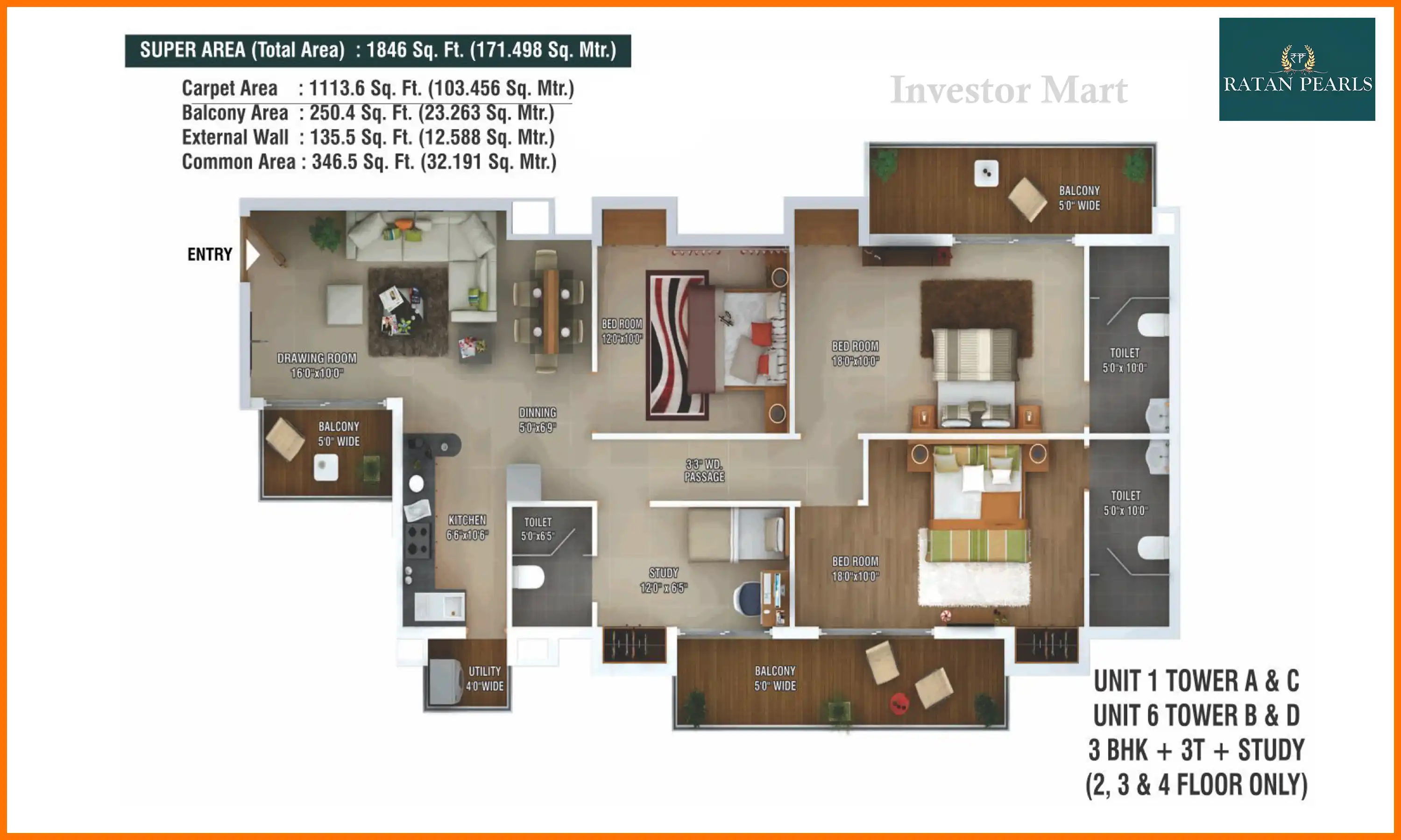 1846 Sqft