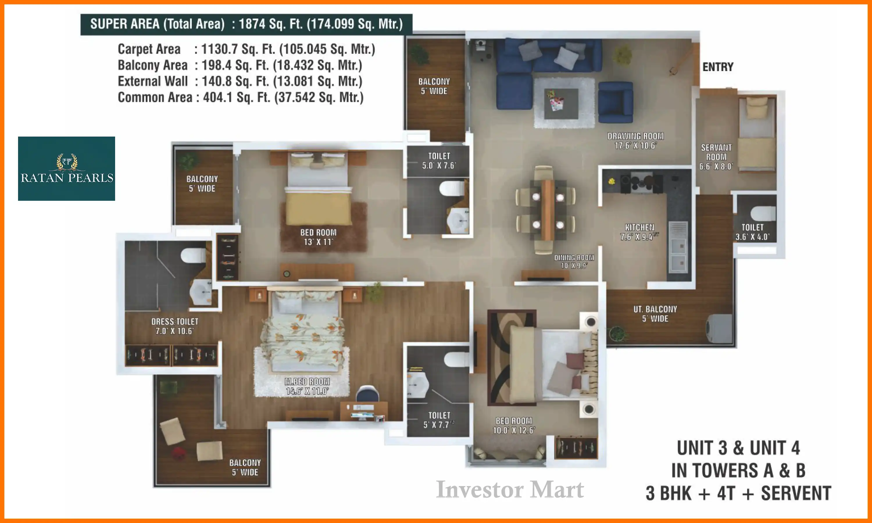 1874 Sqft