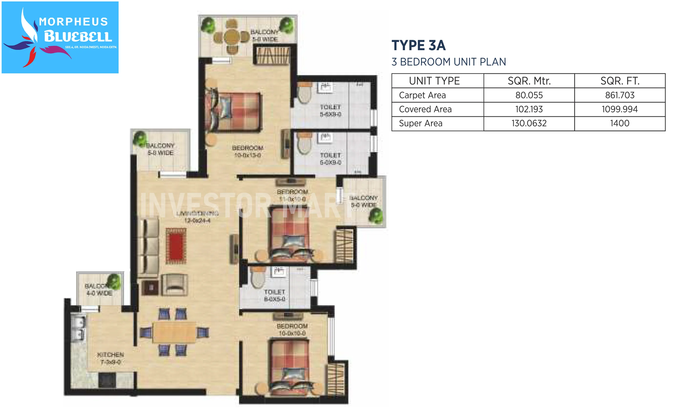 1400 Sqft