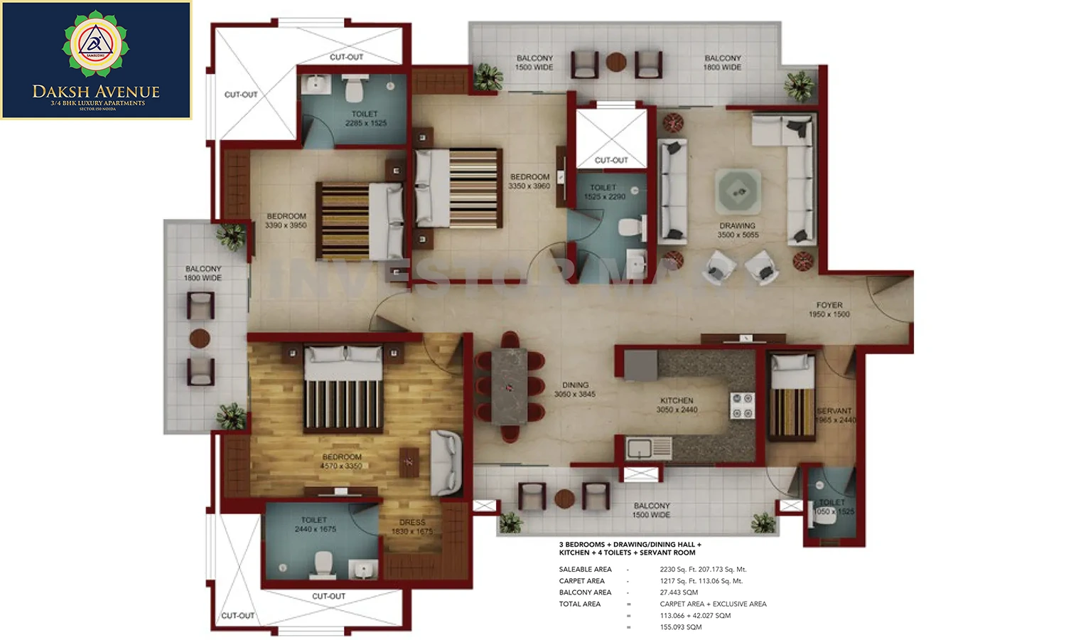 2230 Sqft